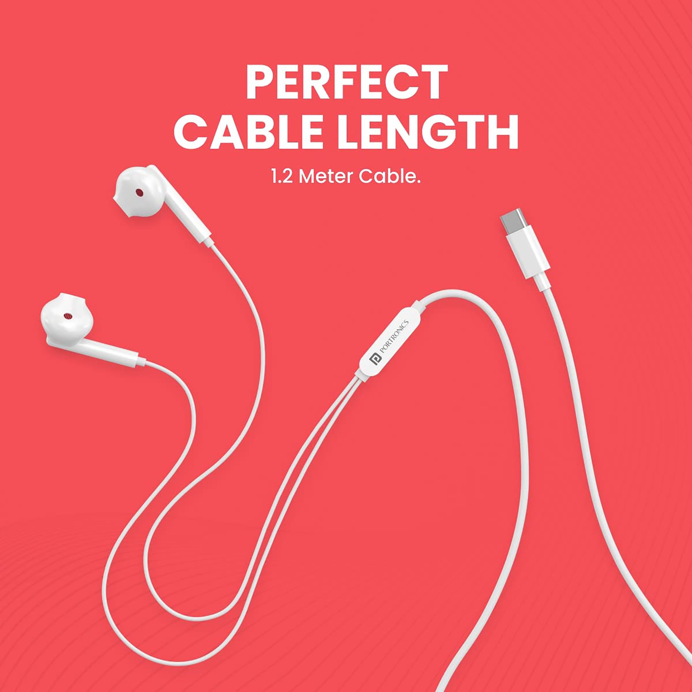 PORTRONICS Conch 120 POR 1551 Wired Earphone with Mic (In Ear, Red) PORTRONICS Conch 120 POR 1551 Wired Earphone with Mic (In Ear, Red)_8