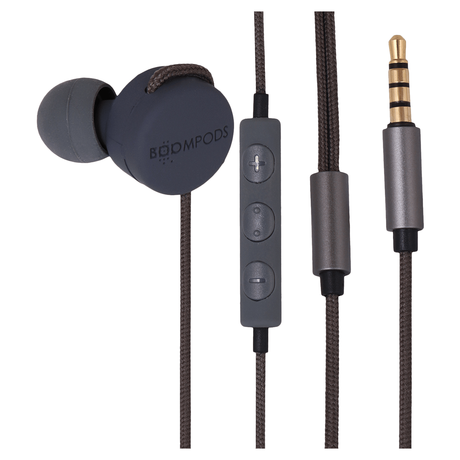 BOOMPODS Retrobuds Wired Earphone with Mic (In Ear, Grey) BOOMPODS Retrobuds Wired Earphone with Mic (In Ear, Grey)_1