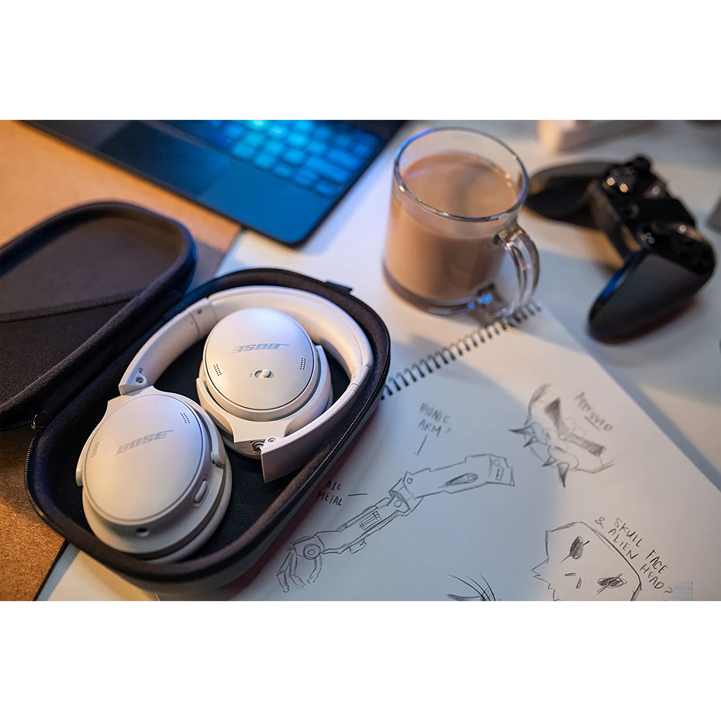 BOSE QuietComfort 45 Bluetooth Headphone with Mic (24 Hours Playtime, Over Ear, White Smoke) BOSE QuietComfort 45 Bluetooth Headphone with Mic (24 Hours Playtime, Over Ear, White Smoke)_7