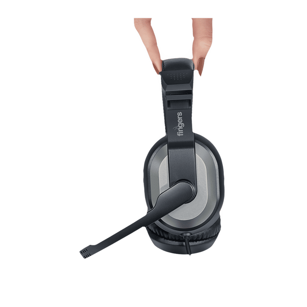 fingers F10 Wired Gaming Headset (Dual Pin, On Ear, Black/Slate Grey)_3