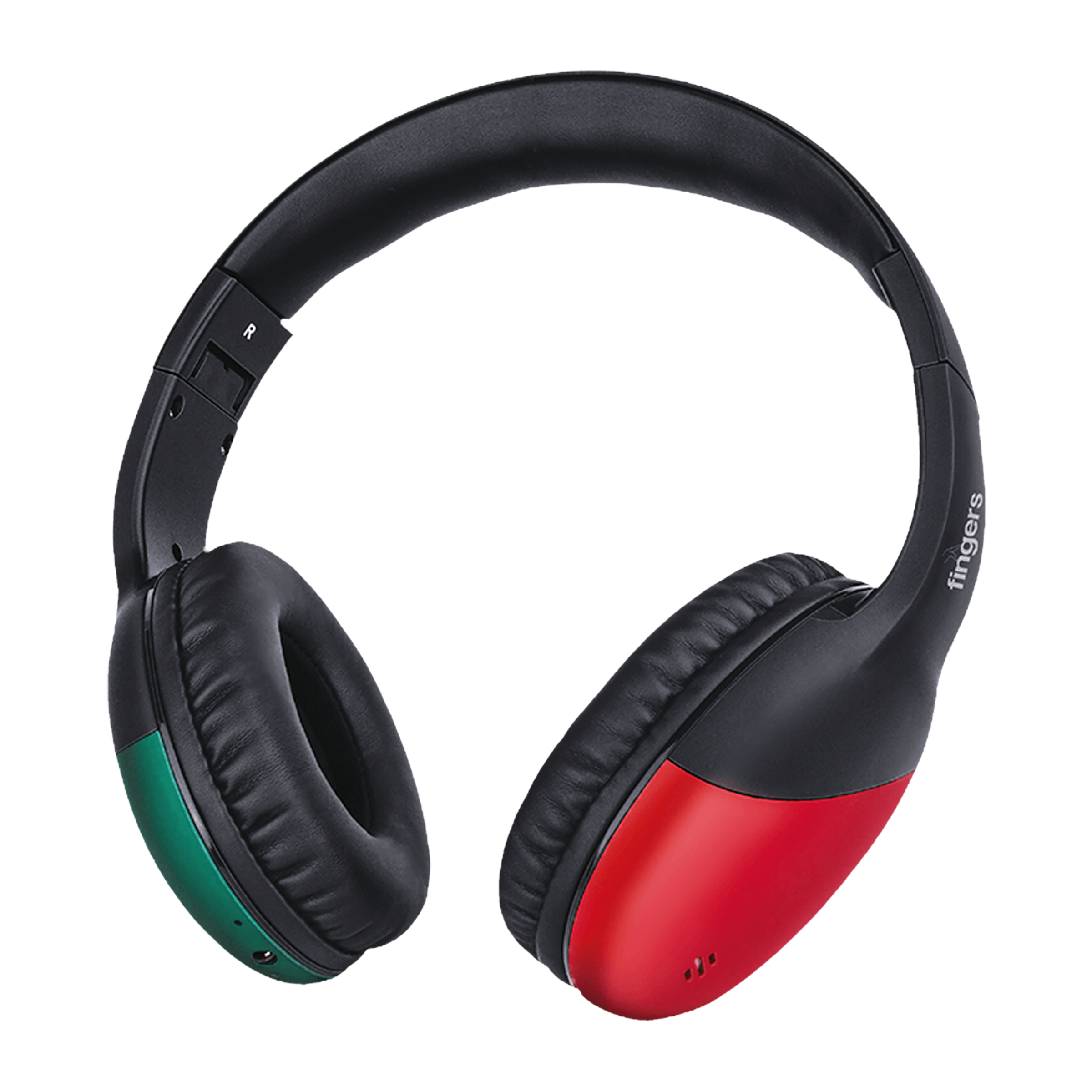fingers Sugar-n-Spice Pro Bluetooth Headphone with Mic (13 Hours Playback, Over Ear, Ruby Red/Emerald Green)_4