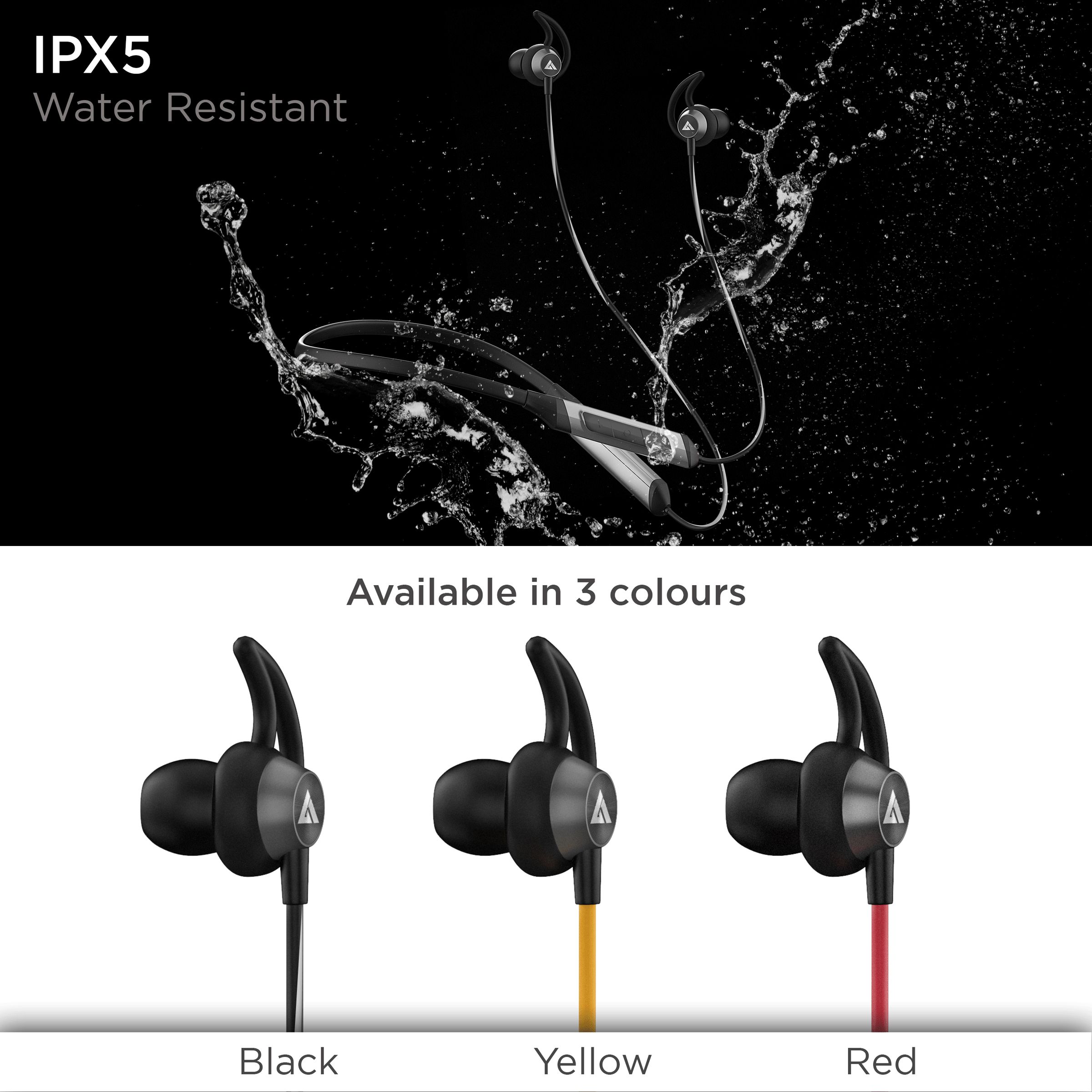 GOBOULT Probass X-Charge BA-RD-XCharge Neckband (IPX5 Water Resistant, 20 Hours Playtime, Black)_5