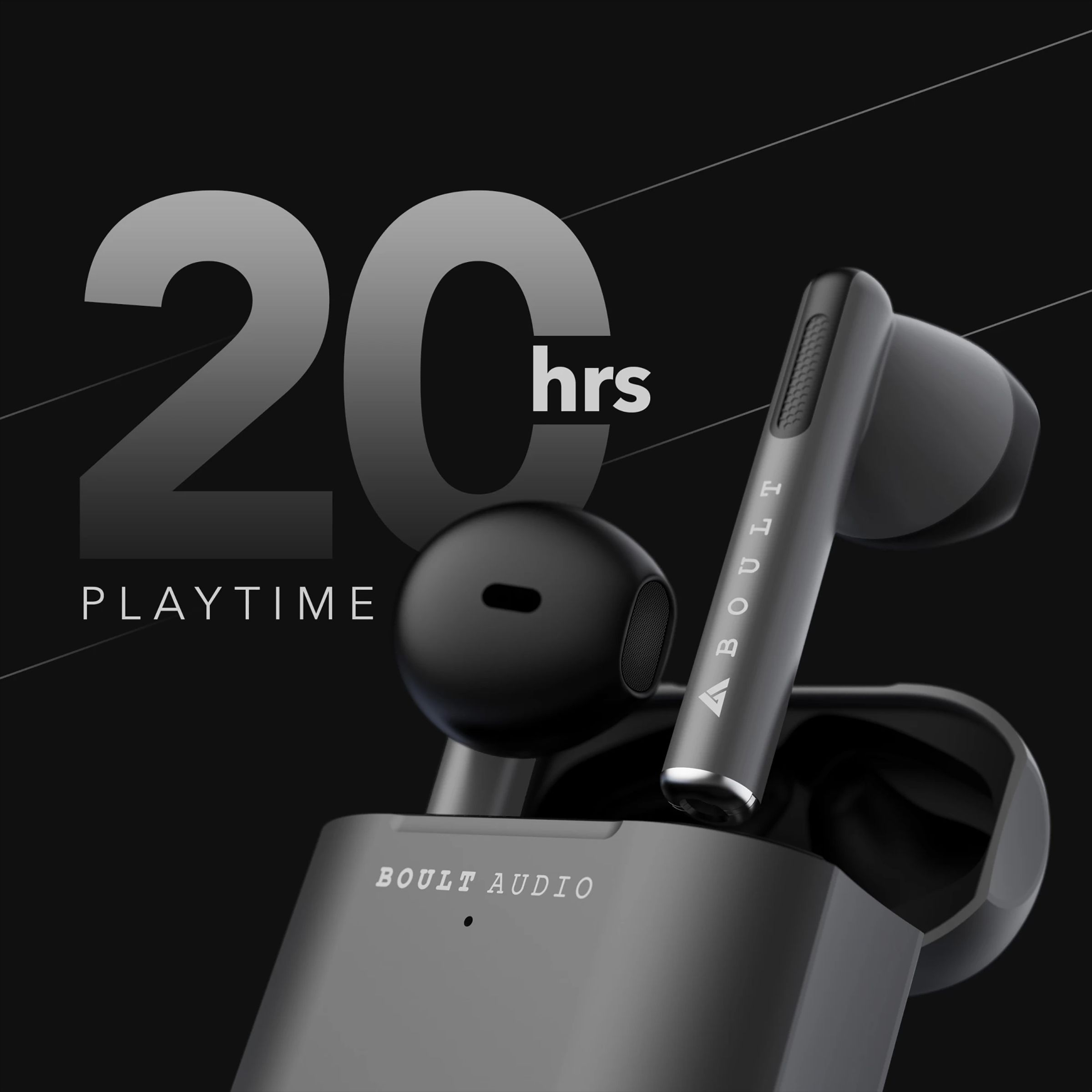 GOBOULT AirBass XPods BA-RD-XPods In-Ear Truly Wireless Earbuds With Mic (Bluetooth 5.0, Touch Control, Black) GOBOULT AirBass XPods BA-RD-XPods In-Ear Truly Wireless Earbuds With Mic (Bluetooth 5.0, Touch Control, Black)_5