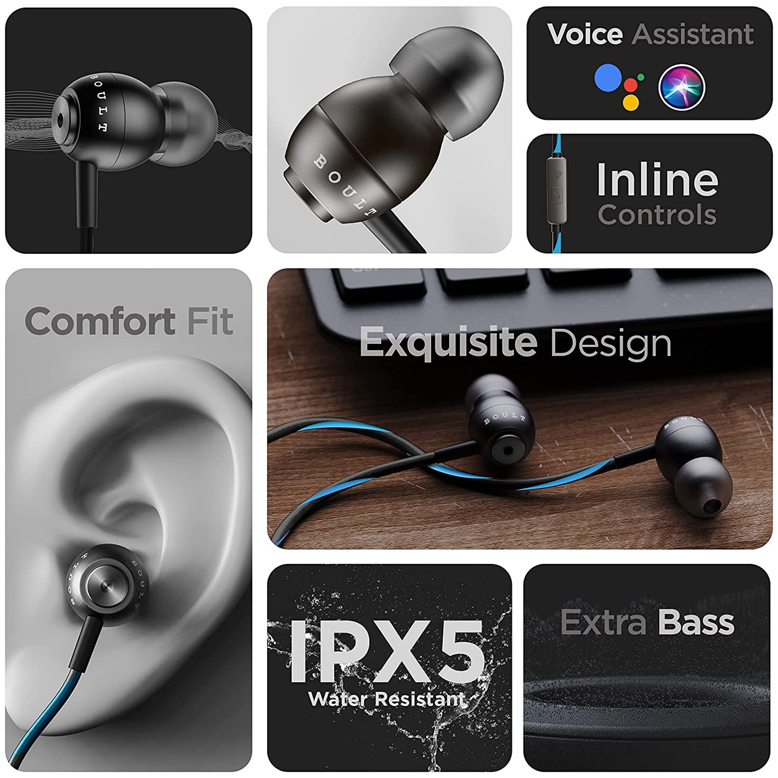 GOBOULT Bassbuds StormX BA-RD-StormX In-Ear Wired Earphone with Mic (Deep Bass, Blue) GOBOULT Bassbuds StormX BA-RD-StormX In-Ear Wired Earphone with Mic (Deep Bass, Blue)_5