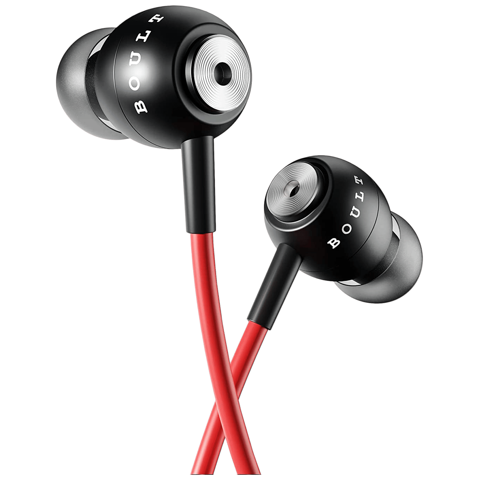 GOBOULT Bassbuds StormX BA-RD-StormX In-Ear Wired  Earphone with Mic (Deep Bass, Red)_1