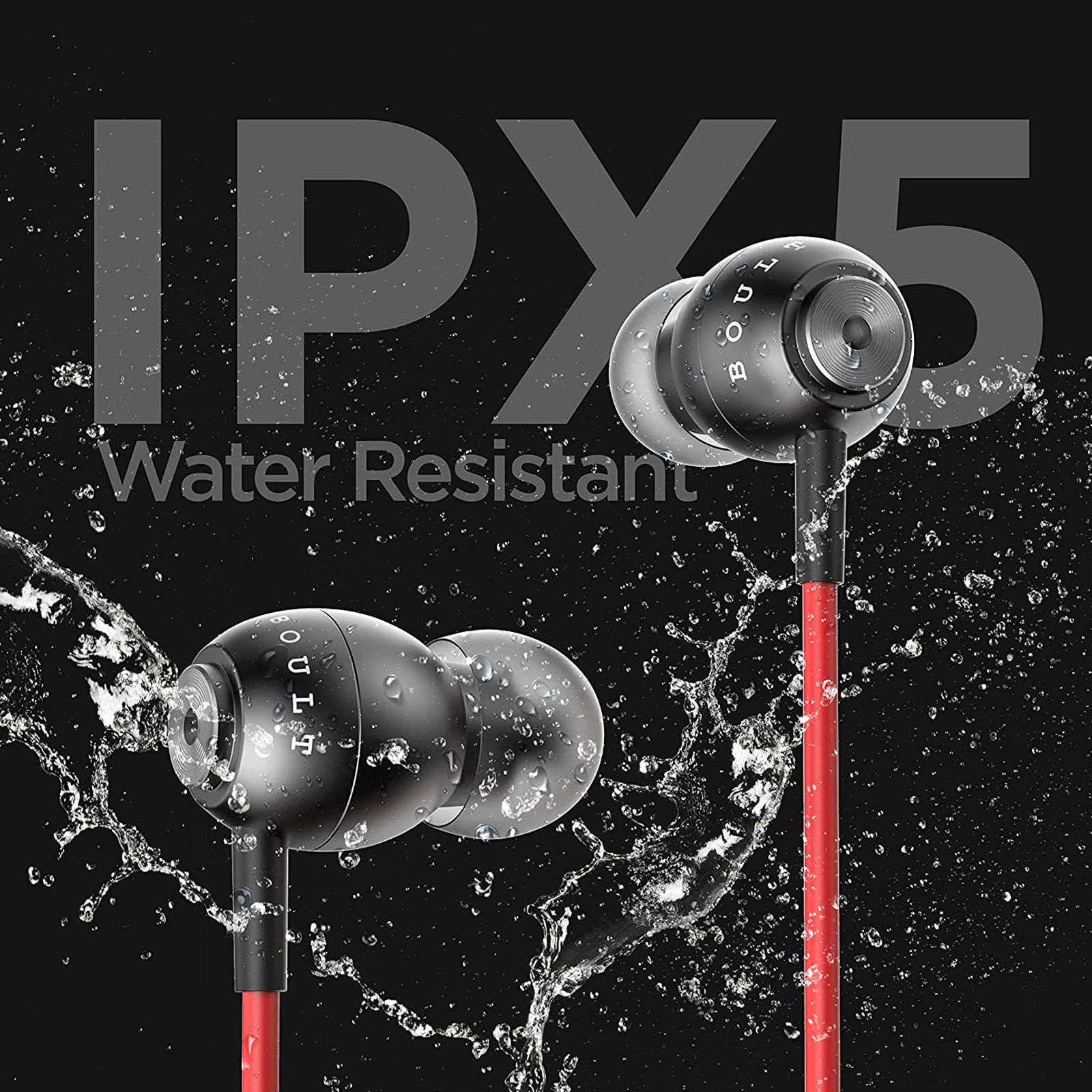 GOBOULT Bassbuds StormX BA-RD-StormX In-Ear Wired  Earphone with Mic (Deep Bass, Red)_6