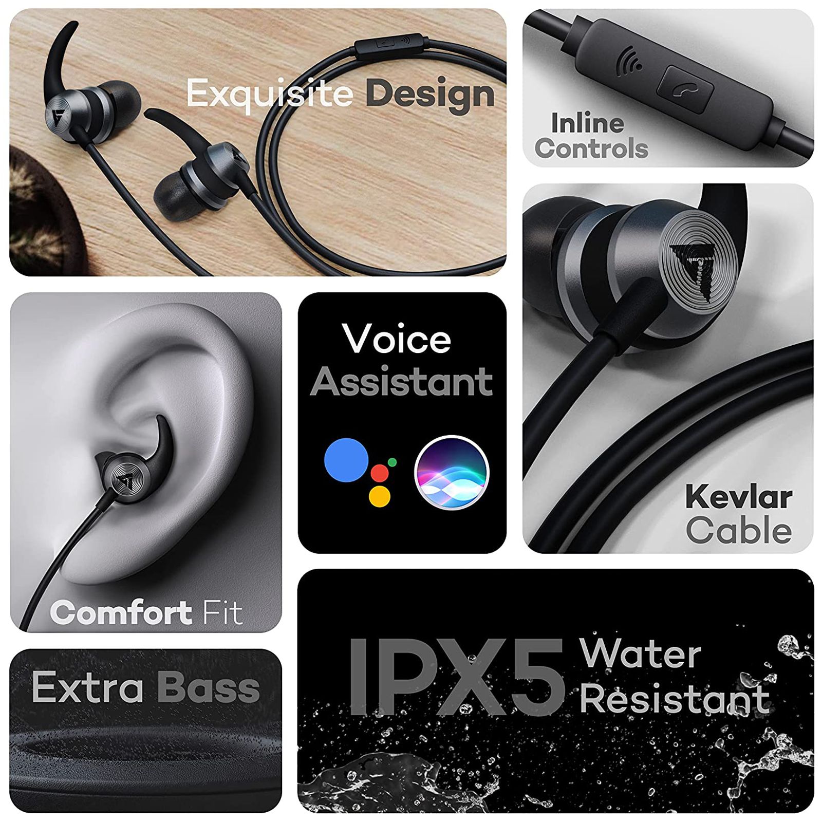 GOBOULT Bassbuds X1 BA-RD-X1 In-Ear Wired  Earphone with Mic (Extra Bass, Black)_4