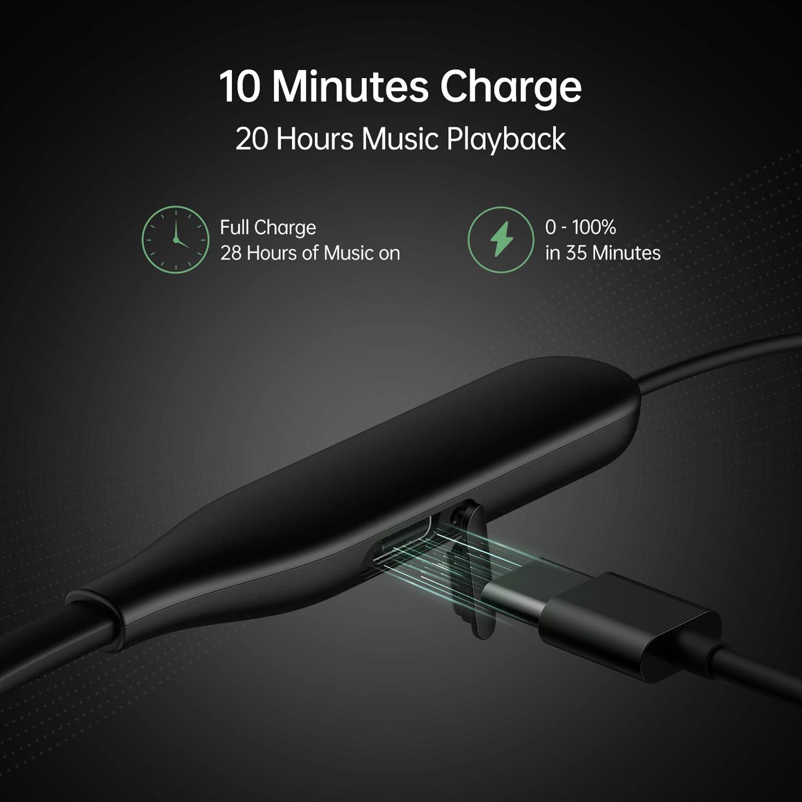 oppo Enco M32 EWN20 Neckband (IP55 Water & Sweat Resistant, 28 Hours Playtime, Black)_8