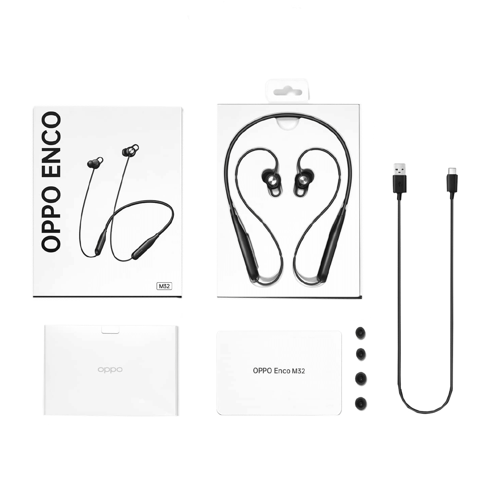 oppo Enco M32 EWN20 Neckband (IP55 Water & Sweat Resistant, 28 Hours Playtime, Black)_4