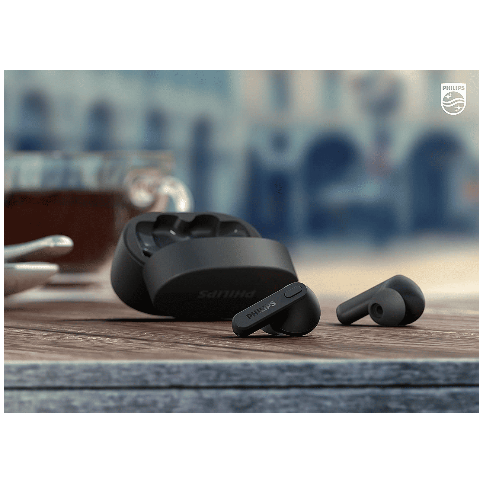 PHILIPS TAT2206BK/00 TWS Earbuds with Noise Isolation (IPX4 Sweat & Water Resistant, 18 Hours Playback, Black) PHILIPS TAT2206BK/00 TWS Earbuds with Noise Isolation (IPX4 Sweat & Water Resistant, 18 Hours Playback, Black)_3