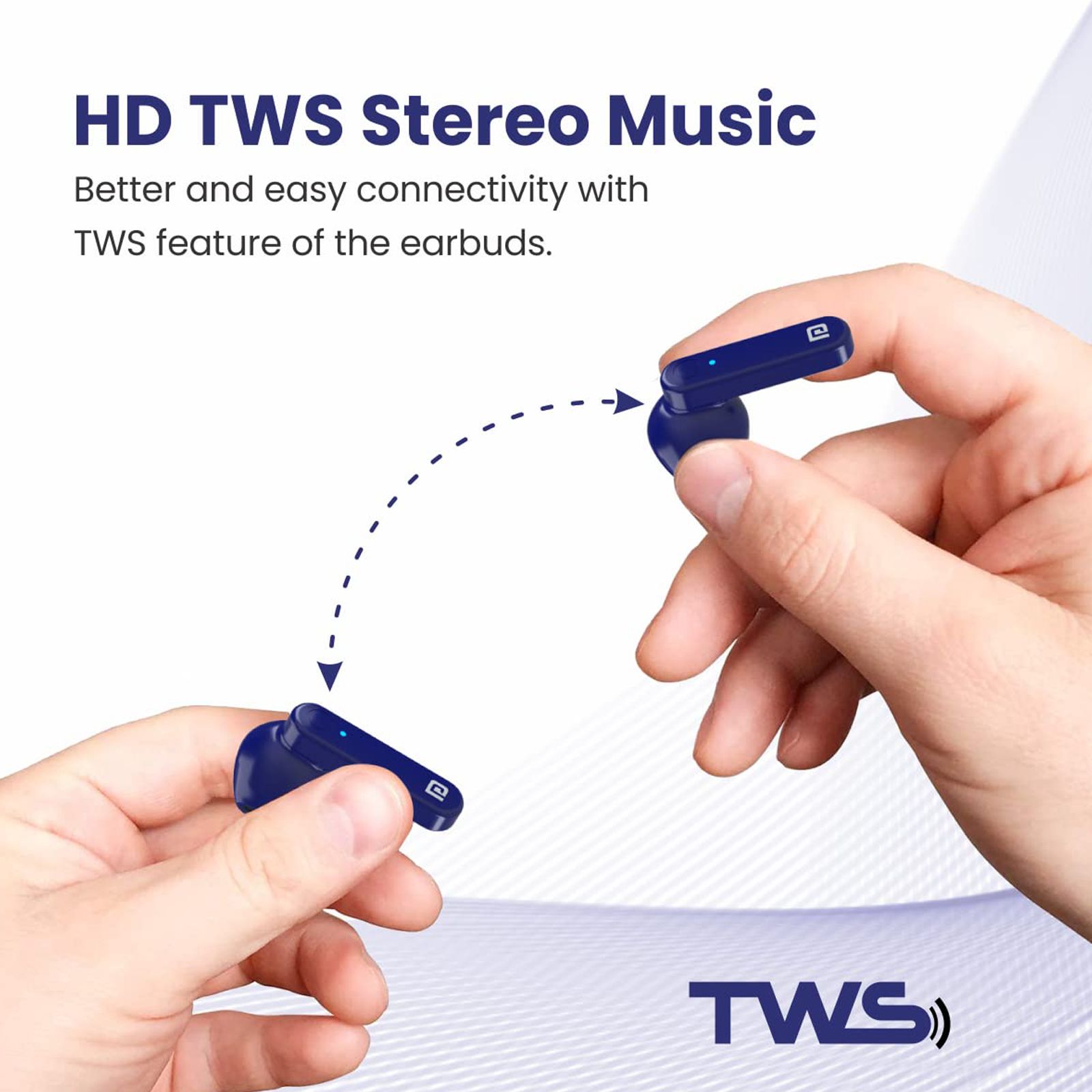 PORTRONICS Harmonics Twins S2 POR 1527 TWS Earbuds (Sweatproof & Water Resistant, 20 Hours Playback, Blue)_5