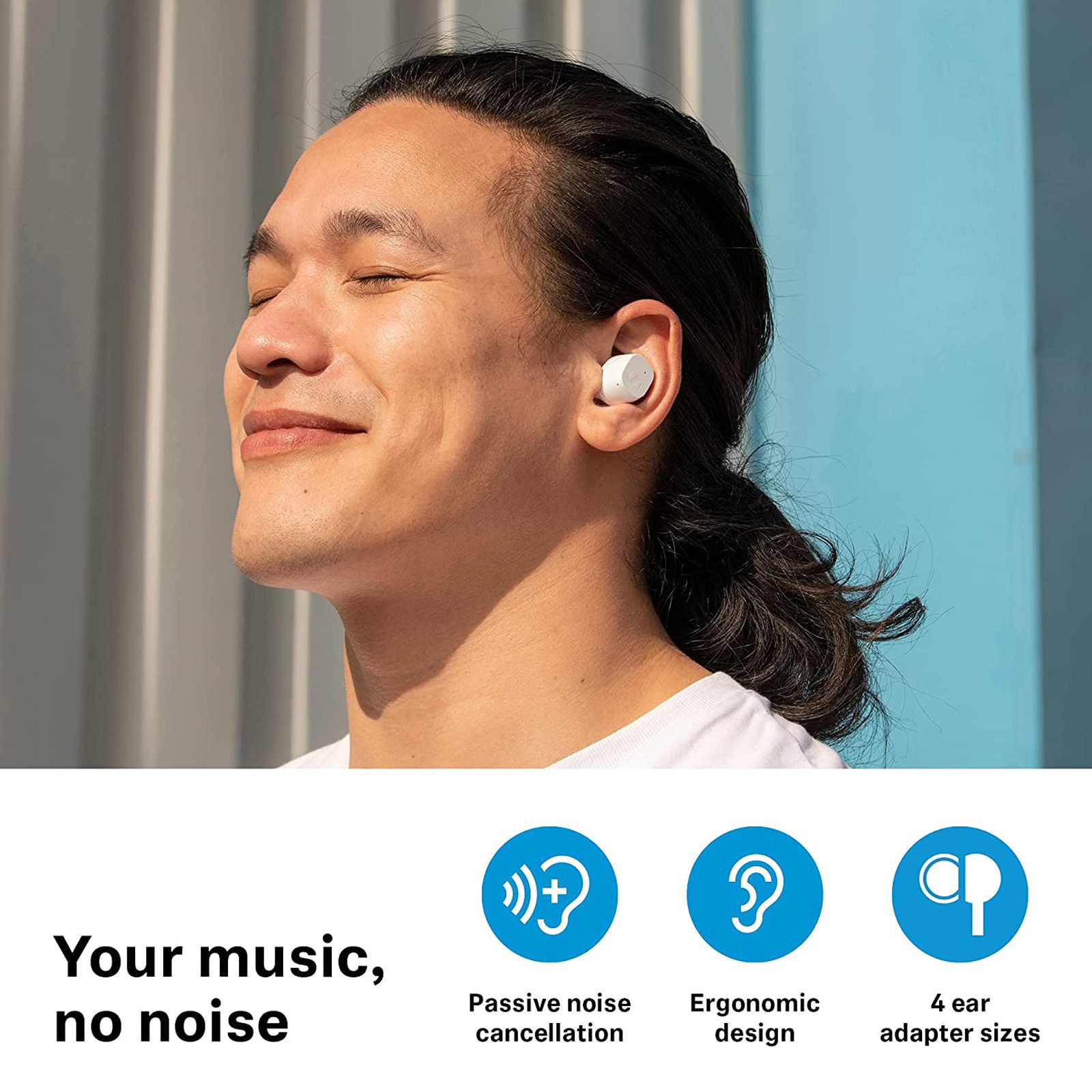 SENNHEISER CX 200 TW1 TWS Earbuds with Passive Noise Cancellation (IPX4 Splash Resistant, 27 Hours Playback, White)_4