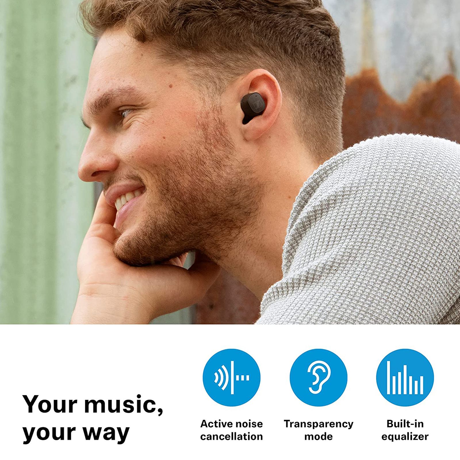 SENNHEISER CX PLUS TW1 TWS Earbuds with Active Noise Cancellation (IPX4 Splash Resistant, 24 Hours Playback, Black)_4