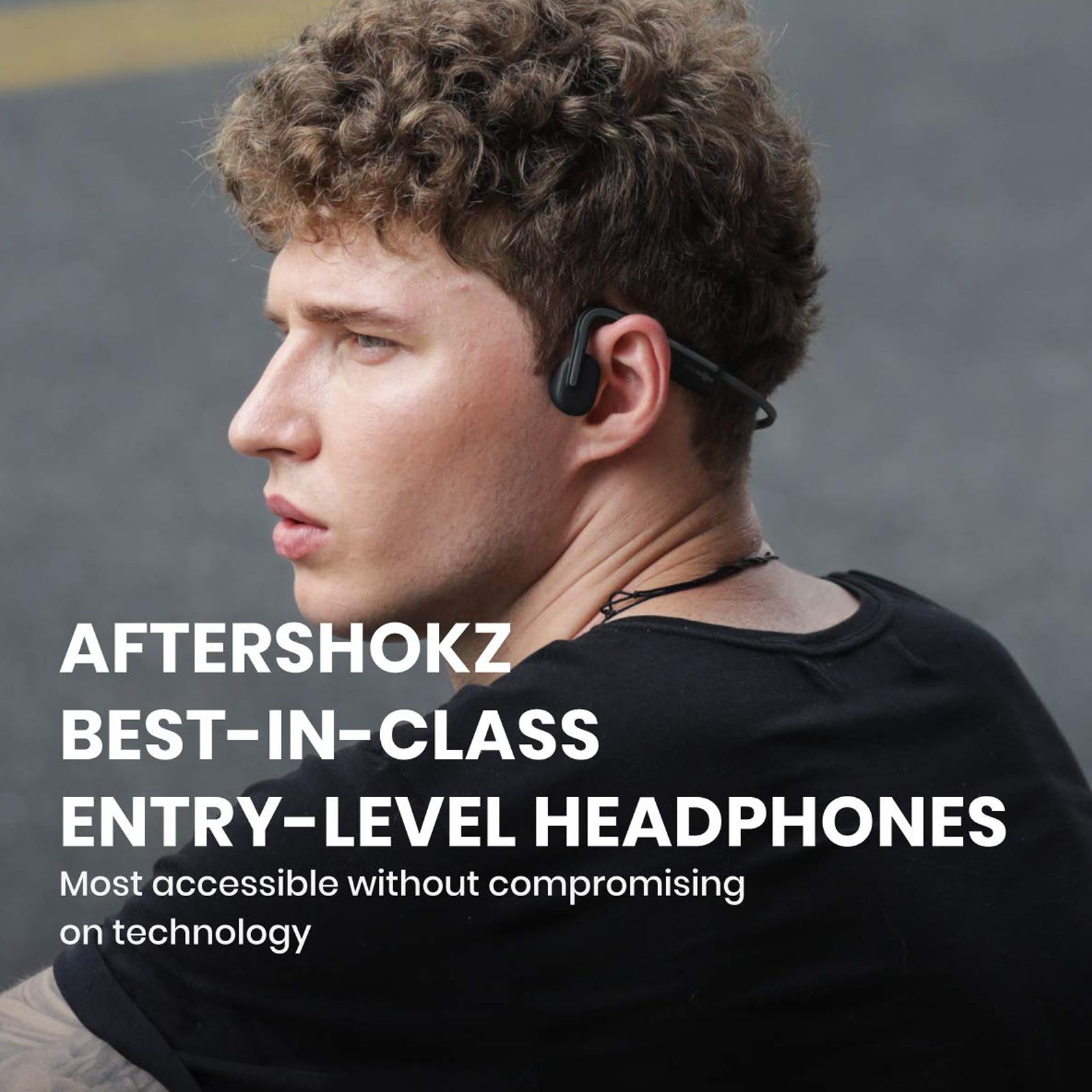 AfterShokz OpenMove Bone Conduction Bluetooth Headphone with Noise Isolation (IP55 Water Resistant, Deep Bass, Grey) AfterShokz OpenMove Bone Conduction Bluetooth Headphone with Noise Isolation (IP55 Water Resistant, Deep Bass, Grey)_5