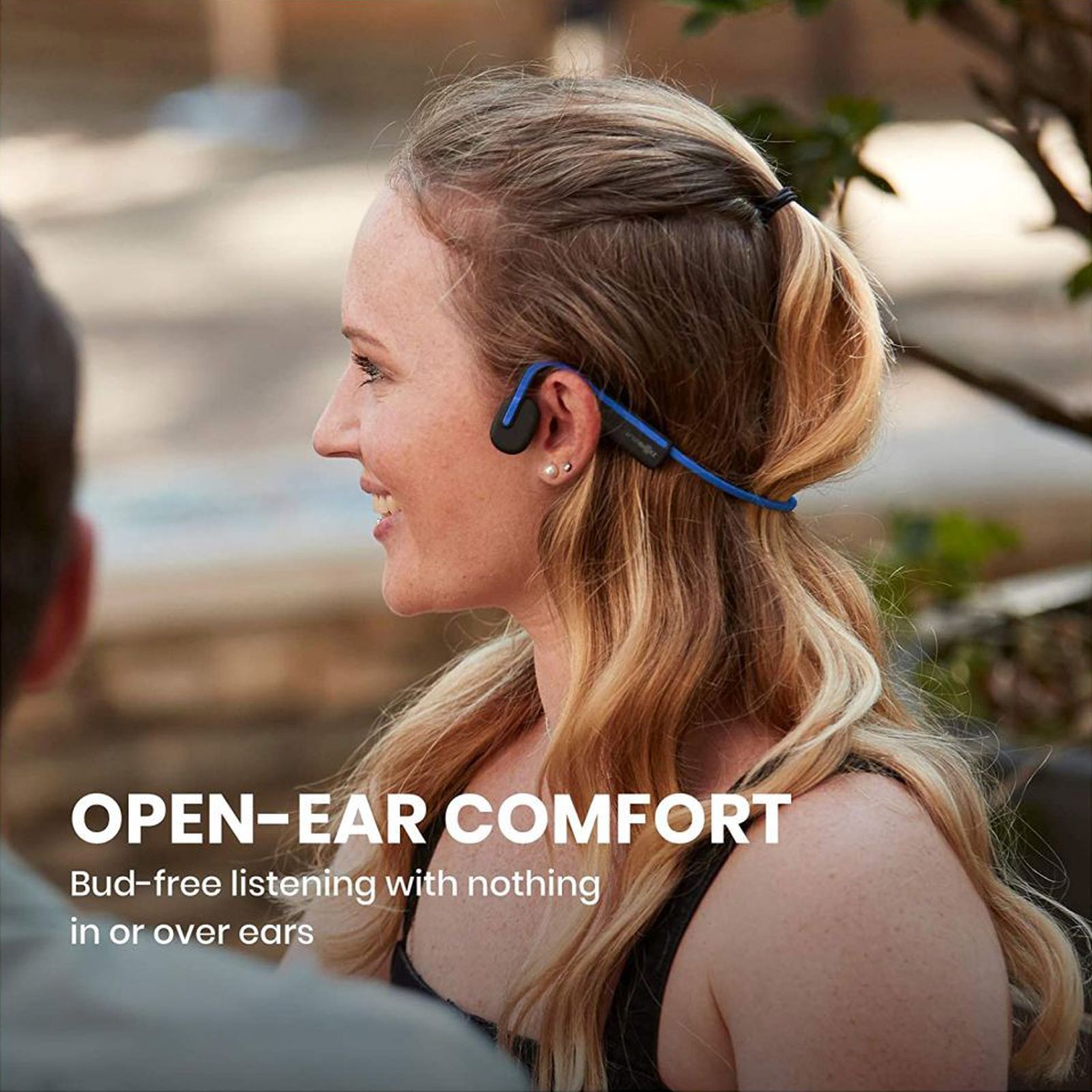 AfterShokz OpenMove Bone Conduction Bluetooth Headphone with Noise Isolation (IP55 Water Resistant, Deep Bass, Blue) AfterShokz OpenMove Bone Conduction Bluetooth Headphone with Noise Isolation (IP55 Water Resistant, Deep Bass, Blue)_6