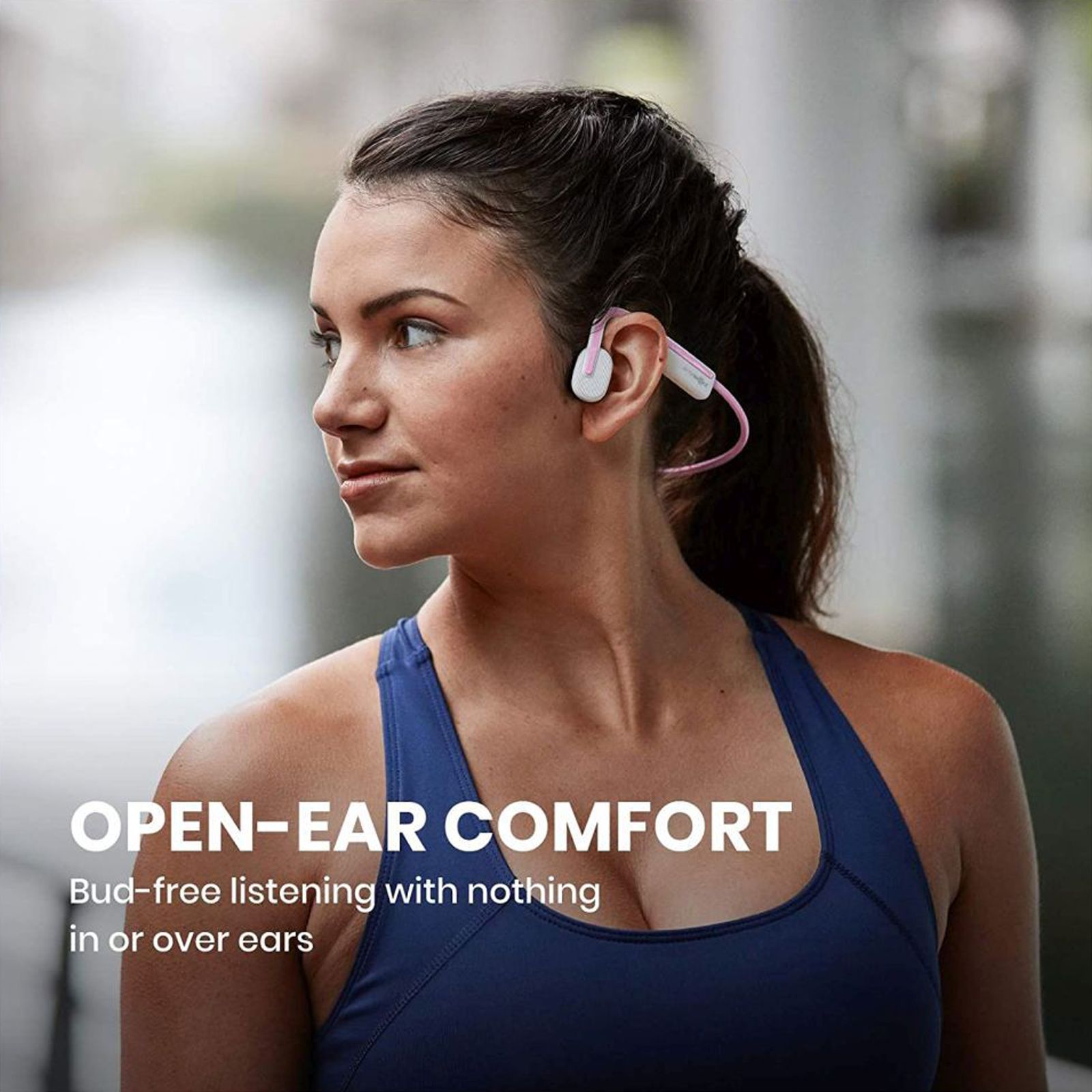 AfterShokz OpenMove Bone Conduction Bluetooth Headphone with Noise Isolation (IP55 Water Resistant, Deep Bass, Pink) AfterShokz OpenMove Bone Conduction Bluetooth Headphone with Noise Isolation (IP55 Water Resistant, Deep Bass, Pink)_5