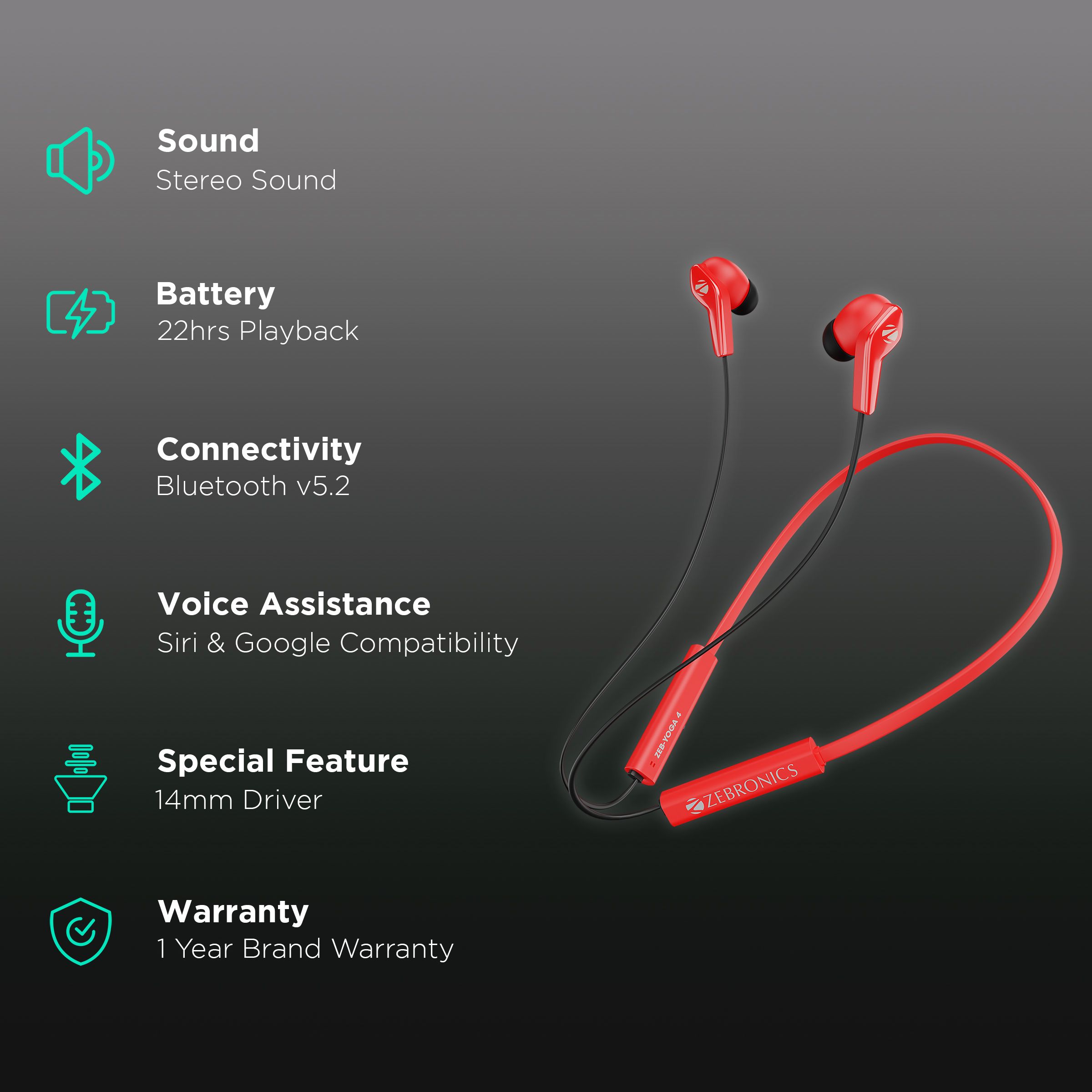 ZEBRONICS Yoga 4 Neckband (Voice Assistant Supported, Blue) ZEBRONICS Yoga 4 Neckband (Voice Assistant Supported, Blue)_2