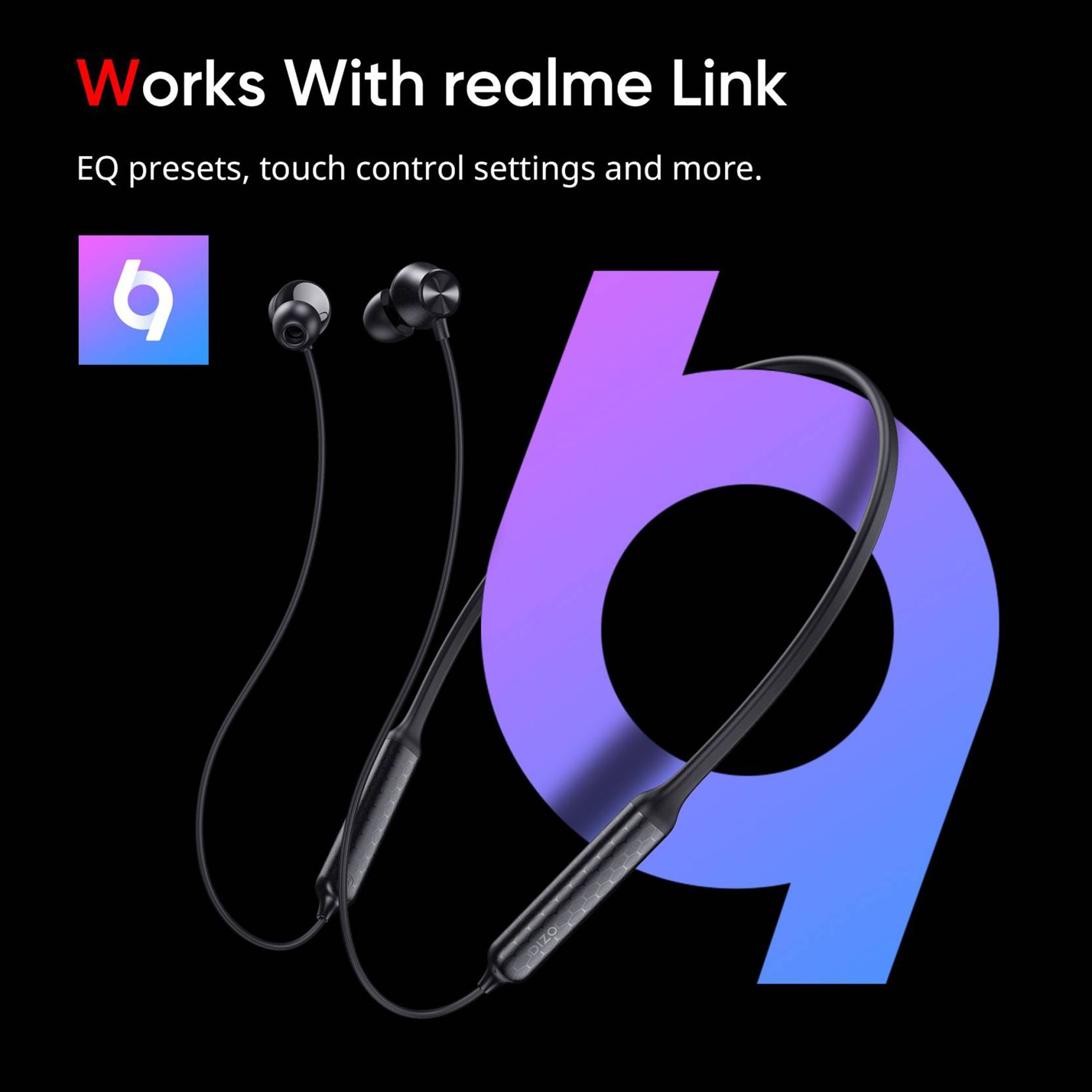 DIZO by realme TechLife Wireless Power DA2125 Neckband with Environmental Noise Cancellation (IPX4 Sweat & Water Resistant, 18 Hours Playback, Classic Black)_3
