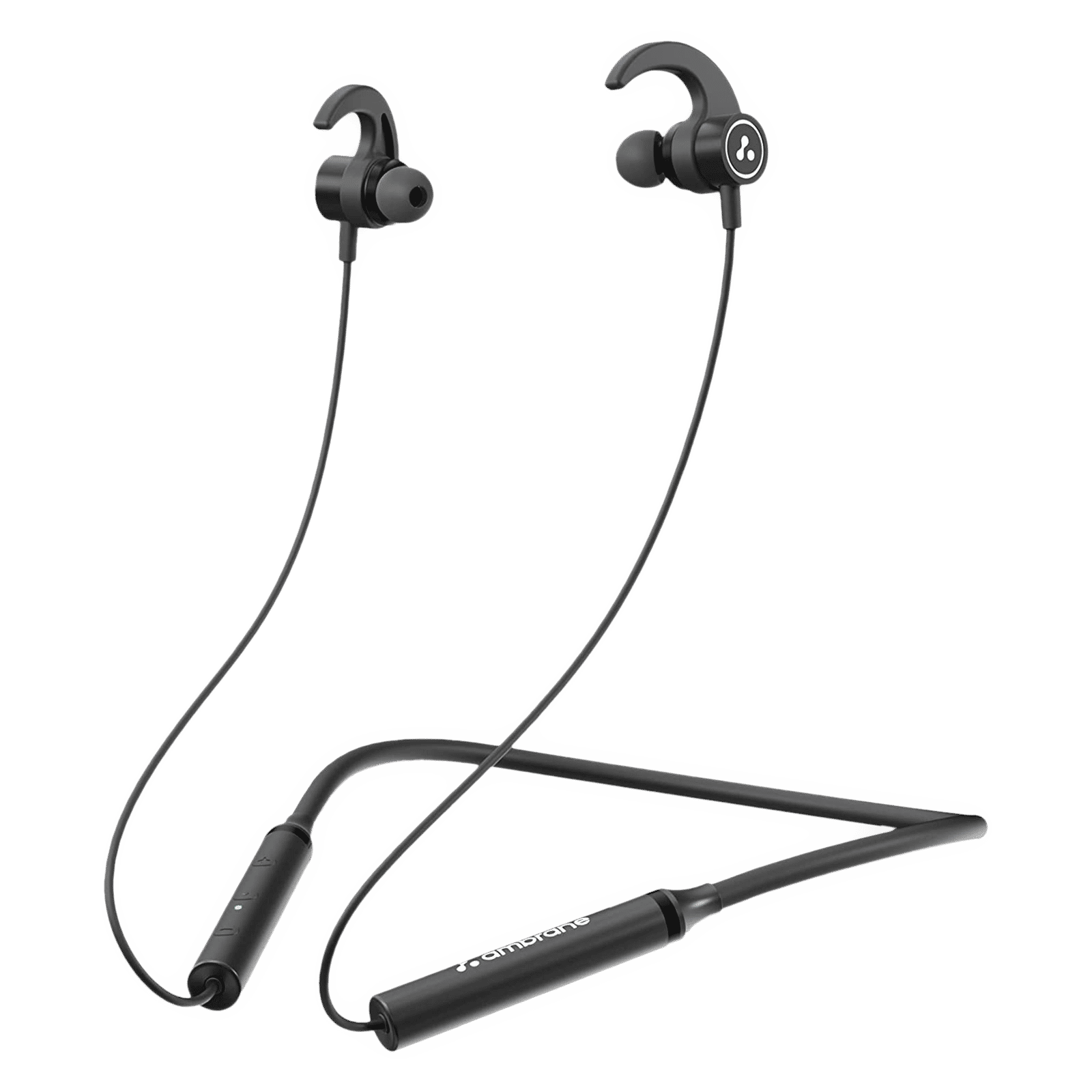 ambrane BassBand Active Neckband (IPX4 Water Resistant, Immersive Sound, Black)_1