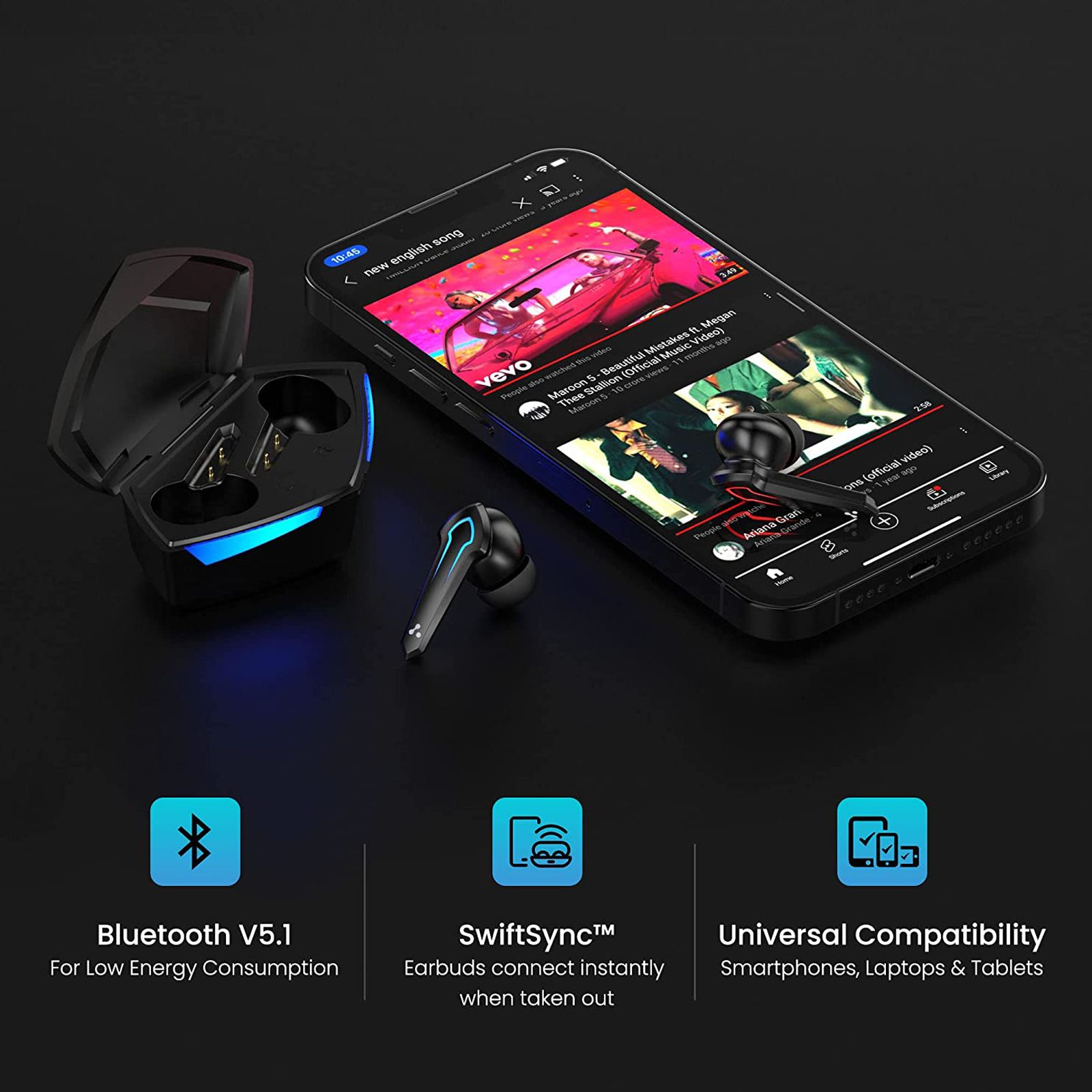 ambrane Dots Play TWS Earbuds with Passive Noise Cancellation (IPX4 Water Resistant, 13 Hours Playback, Black) ambrane Dots Play TWS Earbuds with Passive Noise Cancellation (IPX4 Water Resistant, 13 Hours Playback, Black)_3