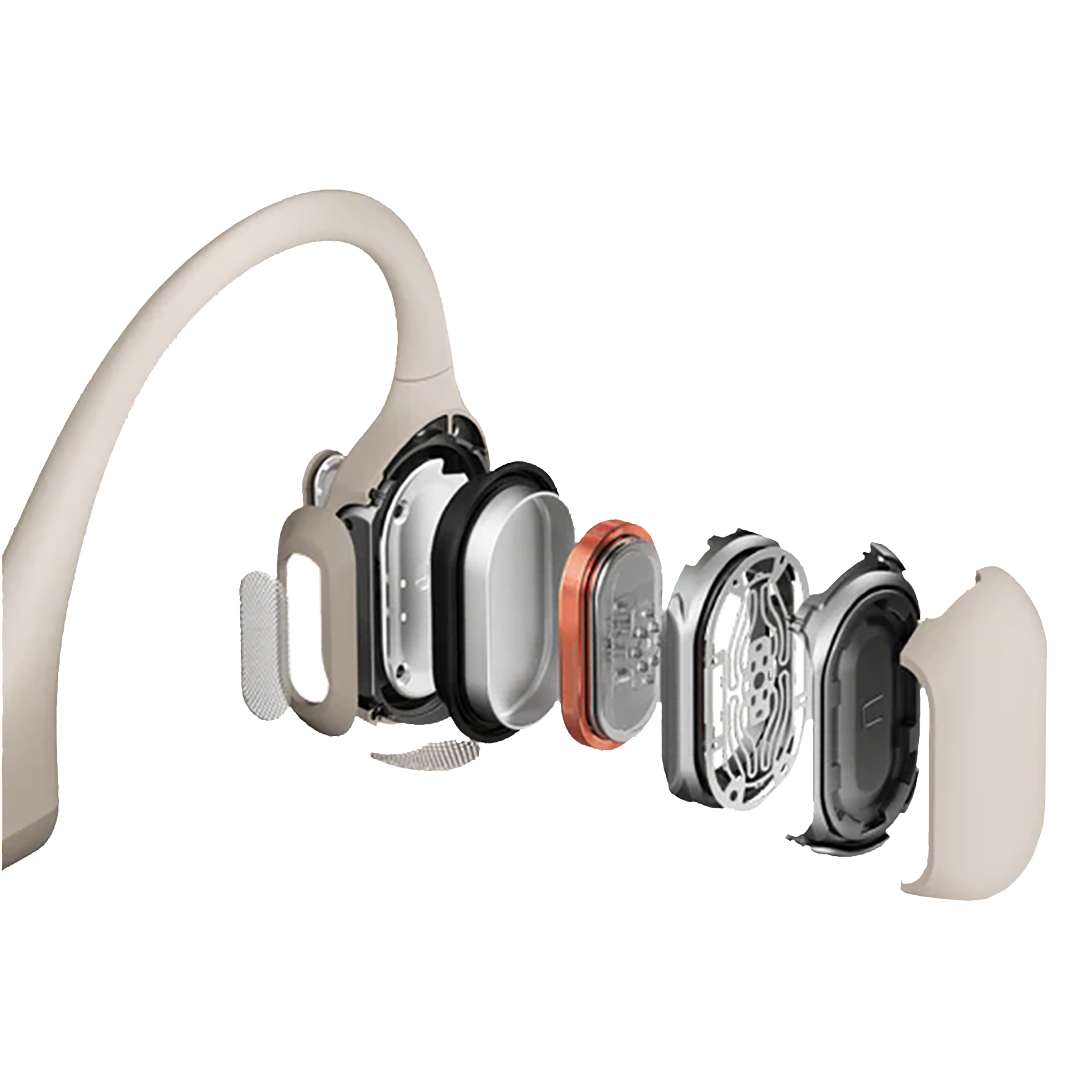 SHOKZ OpenRun Pro Bone Conduction Bluetooth Headphone with Noise Isolation (IP55 Water Resistant, Premium Sound, Beige) SHOKZ OpenRun Pro Bone Conduction Bluetooth Headphone with Noise Isolation (IP55 Water Resistant, Premium Sound, Beige)_5