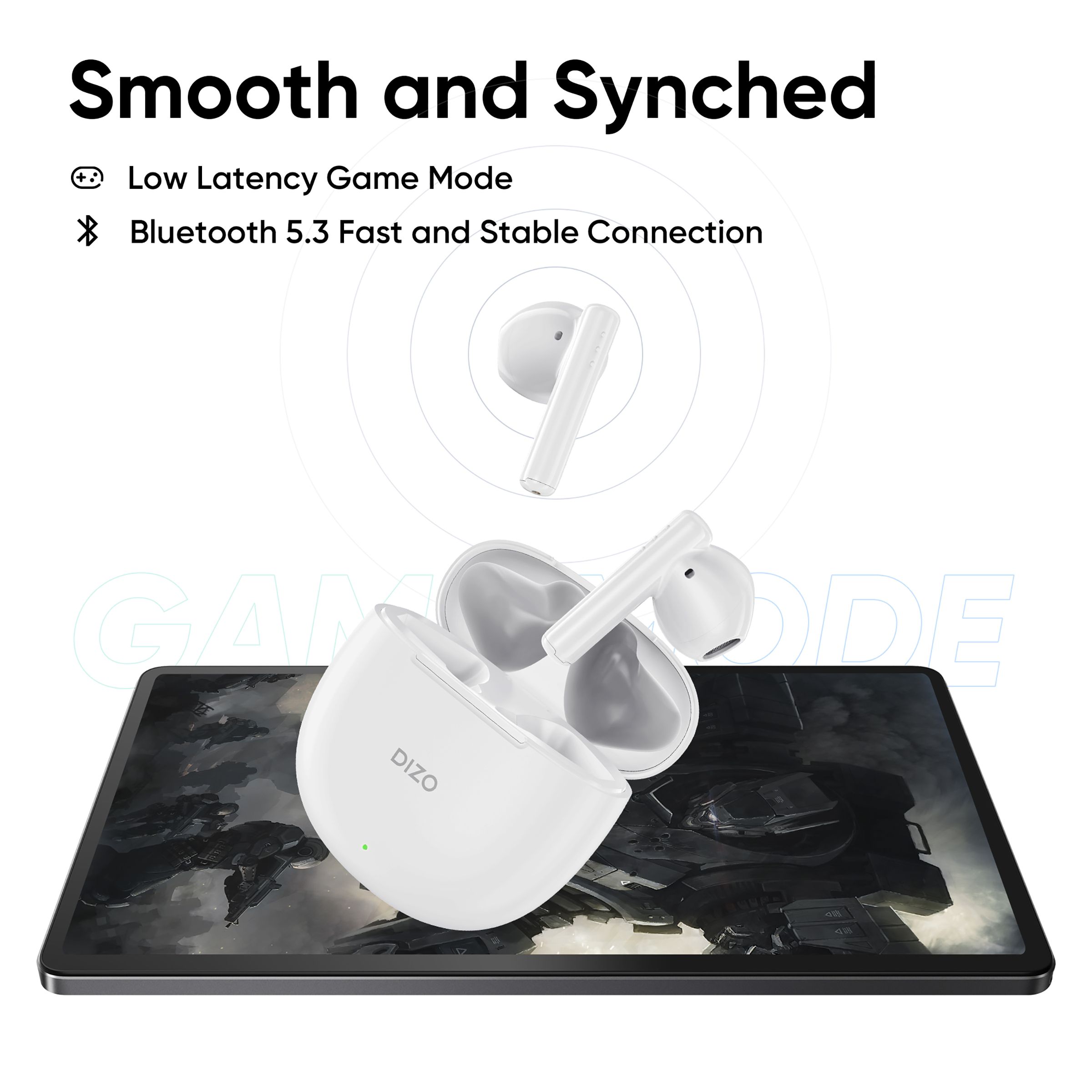 DIZO by realme TechLife Buds P 790200505 TWS Earbuds with Environmental Noise Cancellation (IPX4 Water Resistant, 40 Hours Playback, Marble White) DIZO by realme TechLife Buds P 790200505 TWS Earbuds with Environmental Noise Cancellation (IPX4 Water Resistant, 40 Hours Playback, Marble White)_6