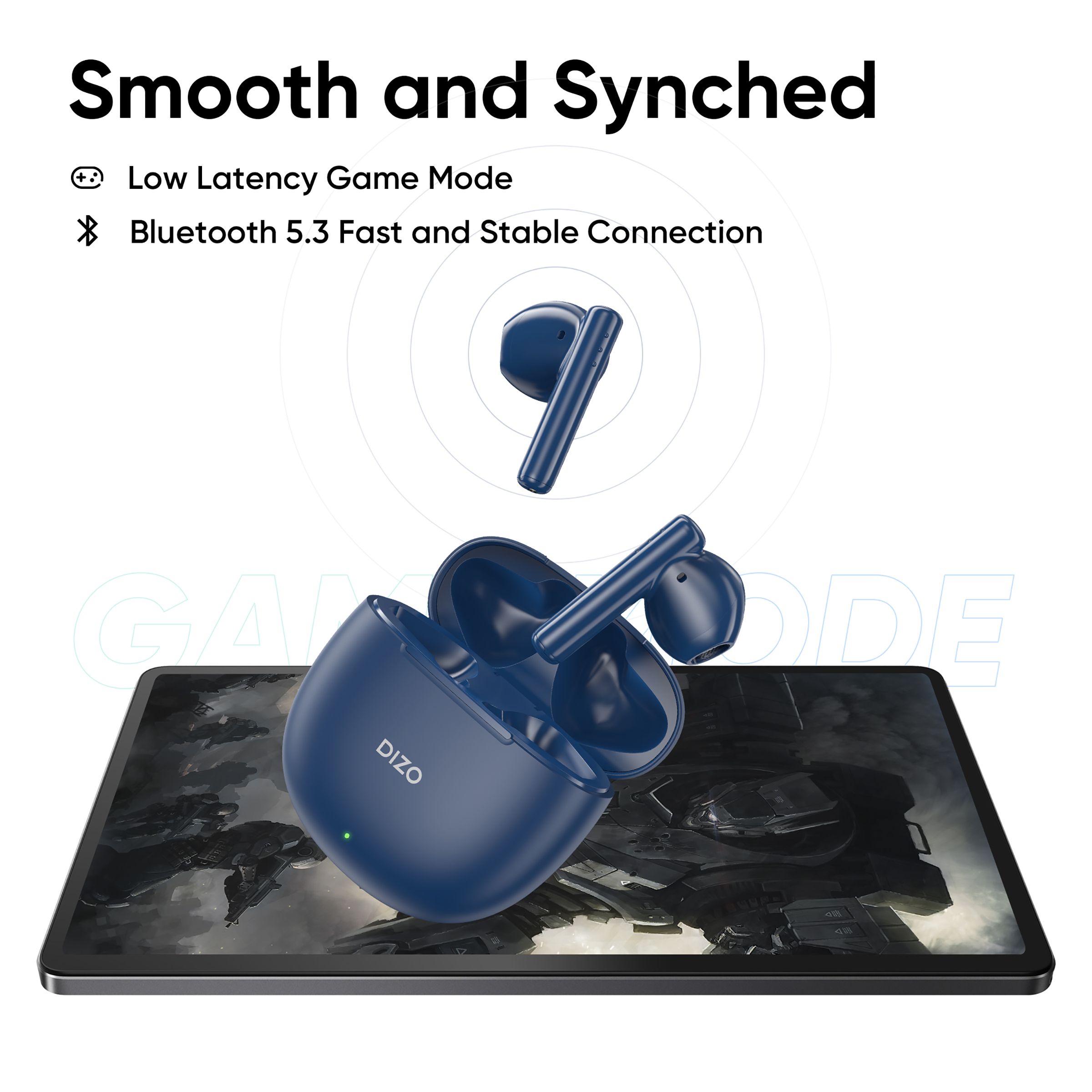 DIZO by realme TechLife Buds P 790200502 TWS Earbuds with Noise Cancellation (IPX4 Water Resistant, 40 Hours Playtime, Shady Blue)_6