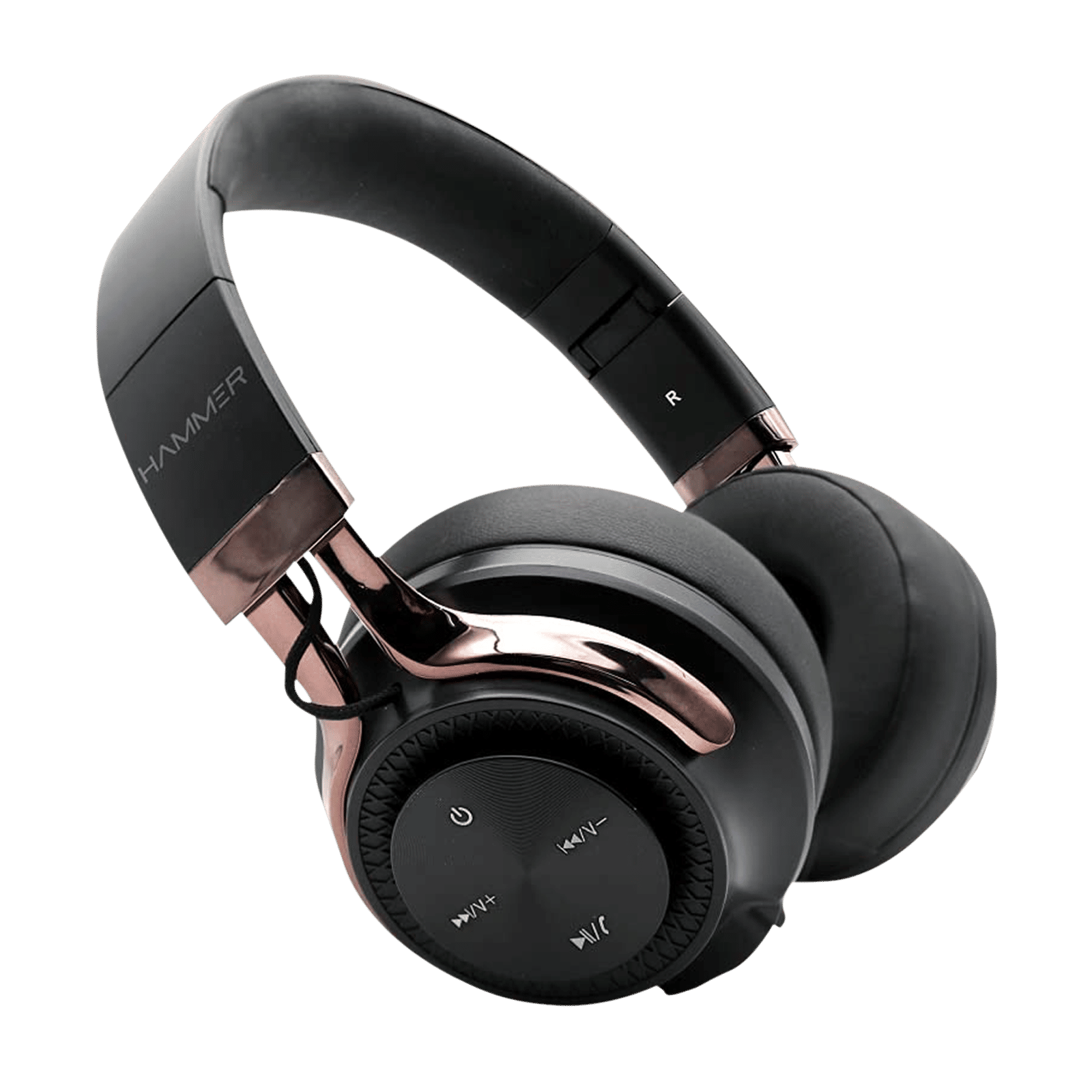 HAMMER Bash Bluetooth Headset with Mic (8 Hours Playback, On Ear, Black)_3