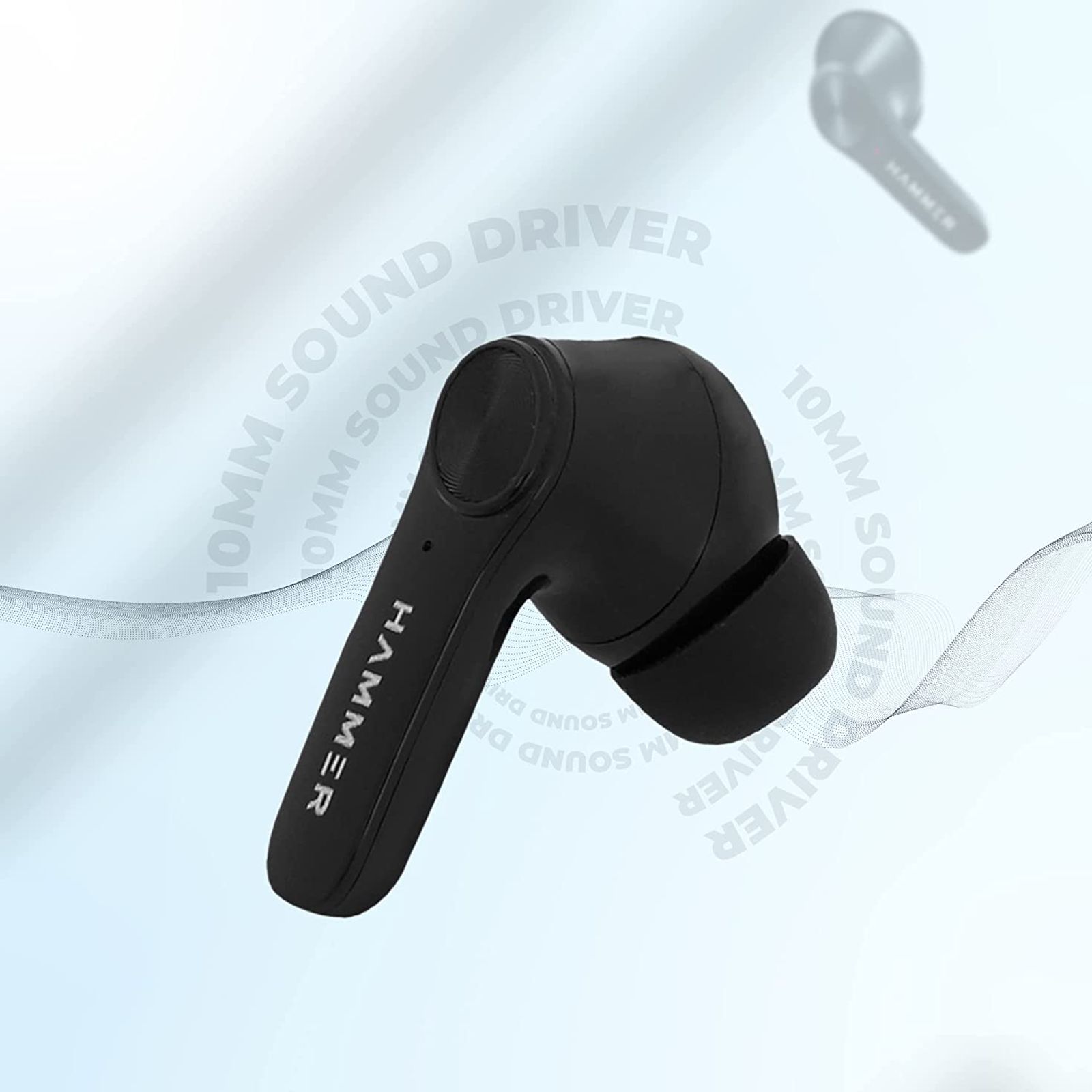 HAMMER Airflow 2.0 TWS Earbuds with Passive Noise Cancellation (IPX4 Water Resistant, 12 Hours Playtime, Midnight Black)_4