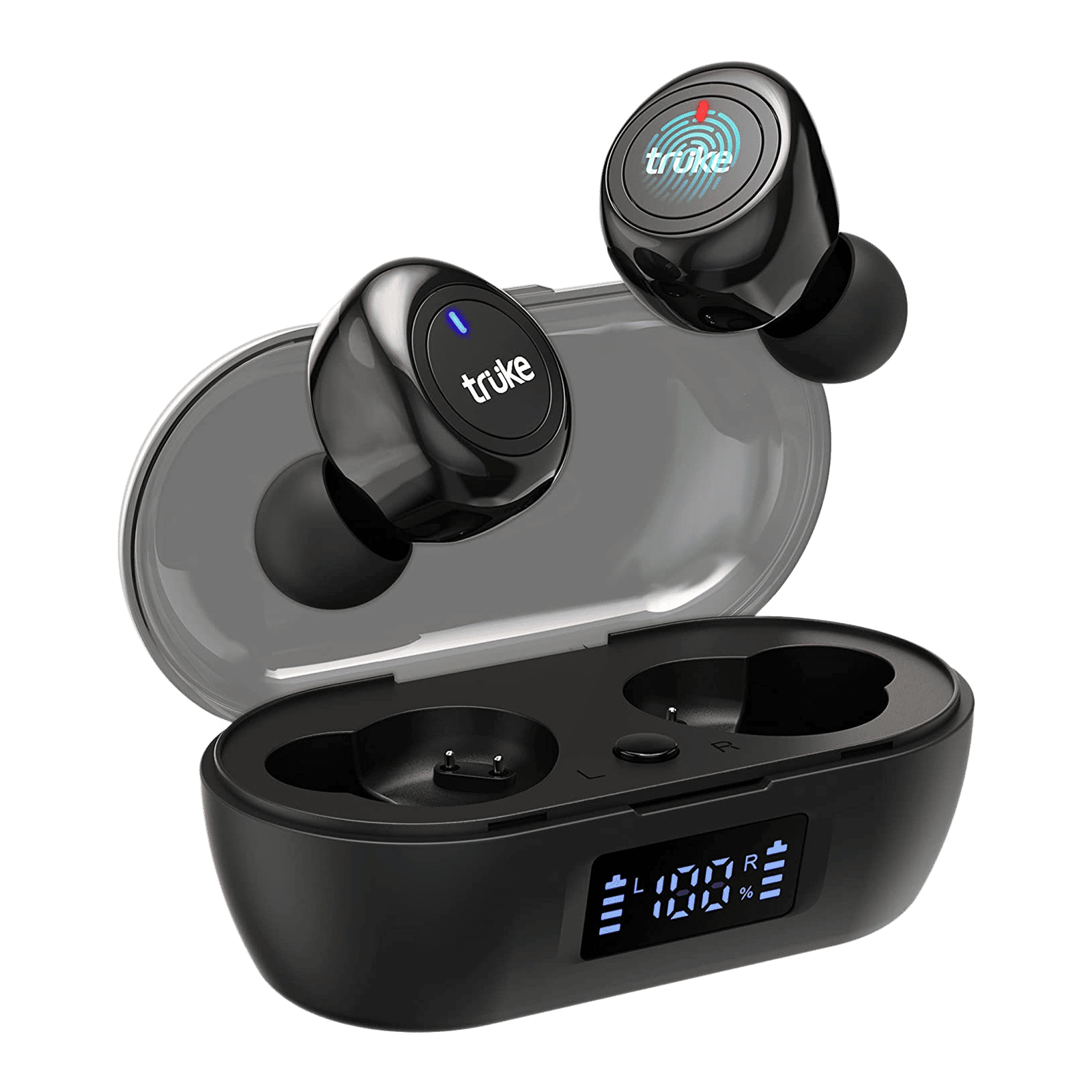 Buy Truke Fit 1+ B097 TWS Earbuds with Noise Isolation (IPX4 Sweat & Water Resistant, Dedicated Gaming Mode, Black) Online – Croma