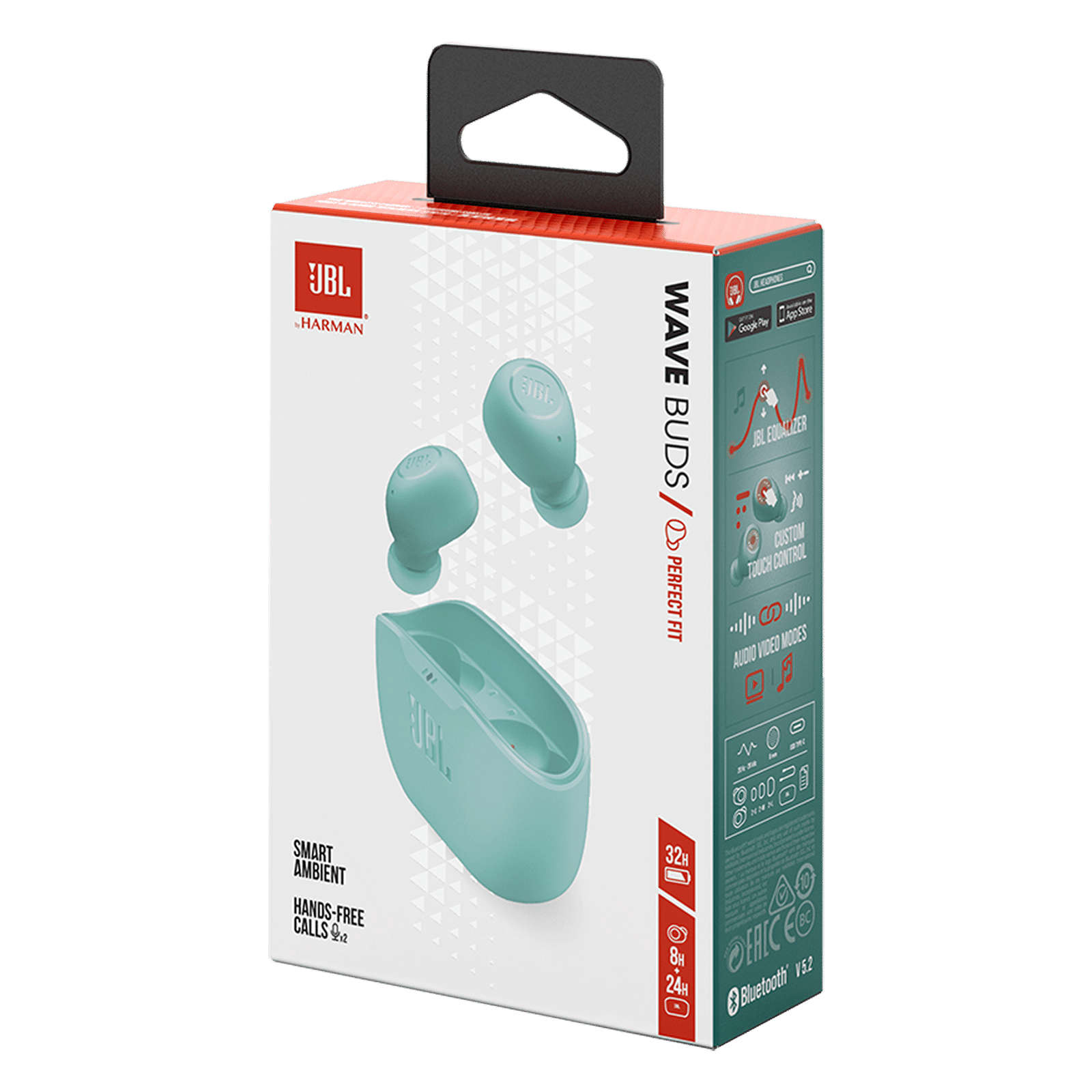 JBL Wave Buds JBLWBUDSMIT TWS Earbuds (IP54 Water Resistance, Deep Bass Sound, Mint)_14