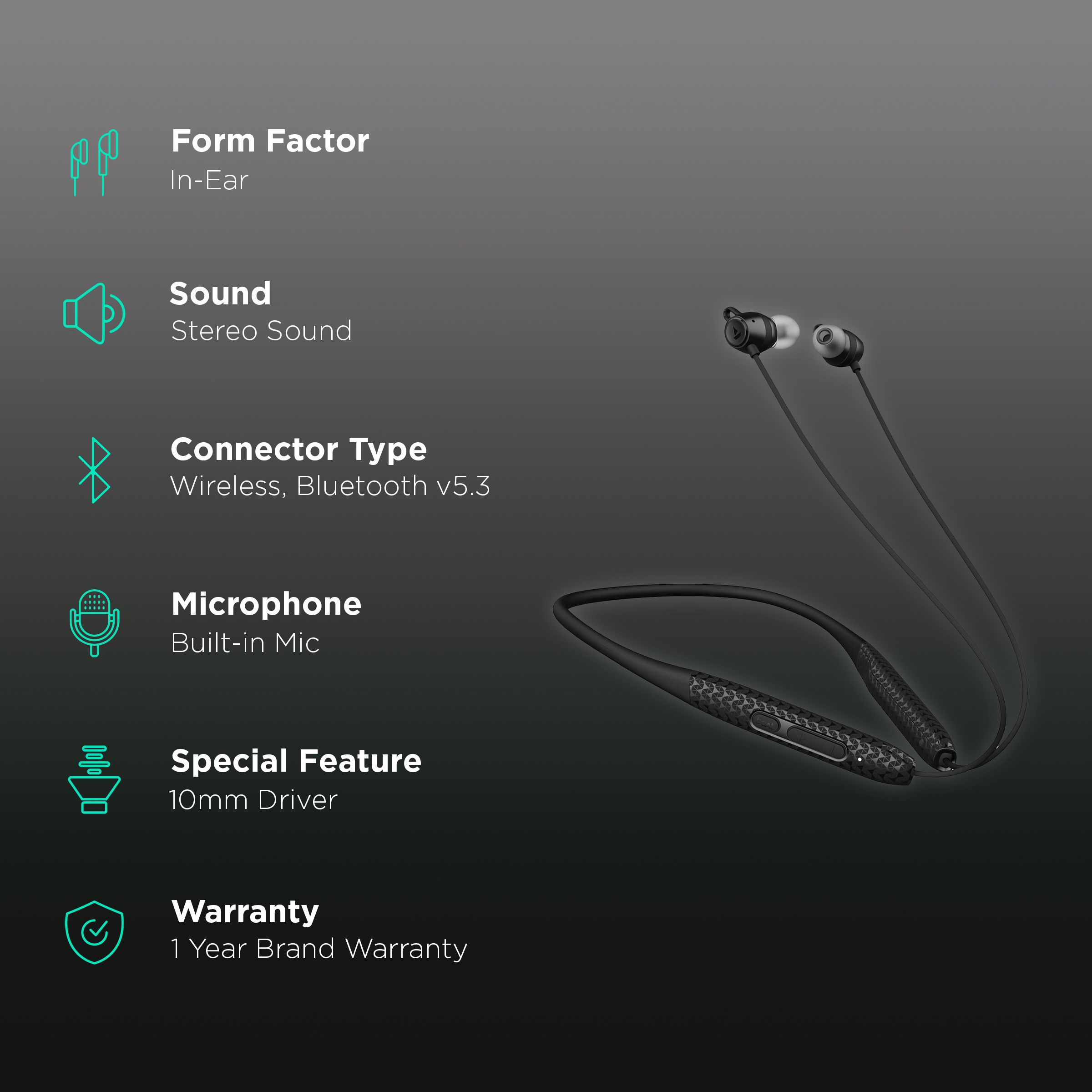 boAt Rockerz 255 Max Neckband with Environmental Noise Cancellation (IPX5 Water Resistant, Multiple EQ Modes, Stunning Black)_2