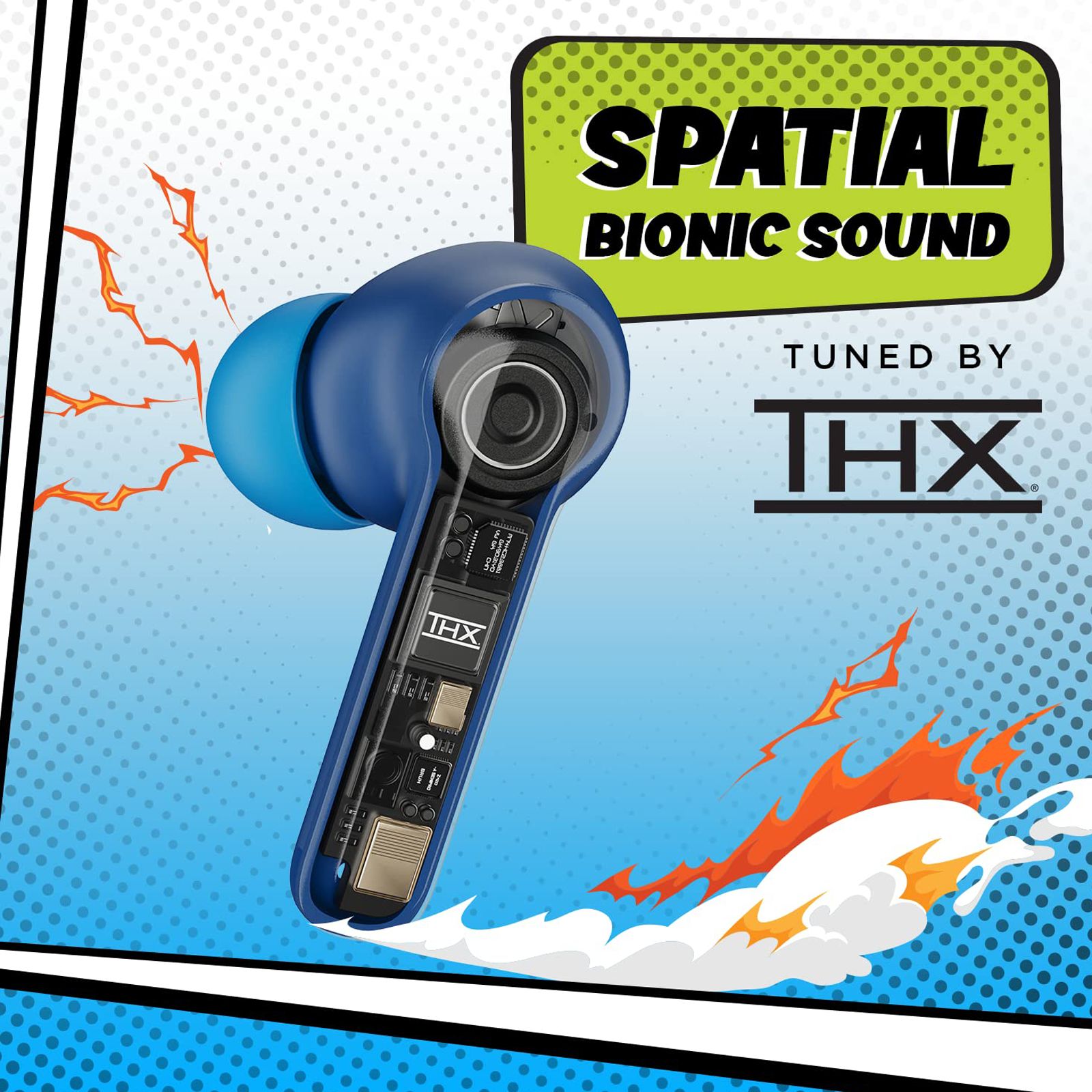 boAt Airdopes 458 TWS Earbuds with Environmental Noise Cancellation (IPX5 Water Resistant, ASAP Charge, Sport Blue) boAt Airdopes 458 TWS Earbuds with Environmental Noise Cancellation (IPX5 Water Resistant, ASAP Charge, Sport Blue)_9