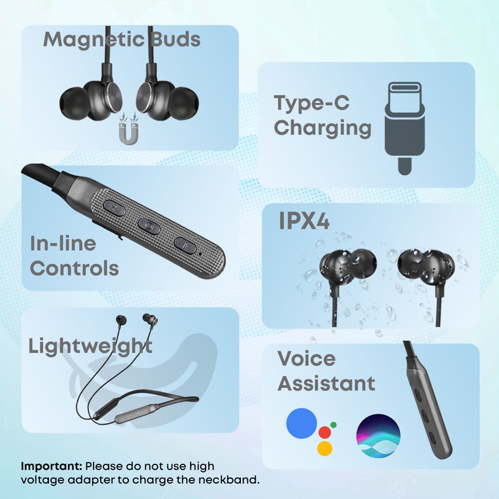 pTron InTunes Classic Neckband with Passive Noise Cancellation (Sweatproof, Upto 15 Hours Playtime, Black/Grey) pTron InTunes Classic Neckband with Passive Noise Cancellation (Sweatproof, Upto 15 Hours Playtime, Black/Grey)_4