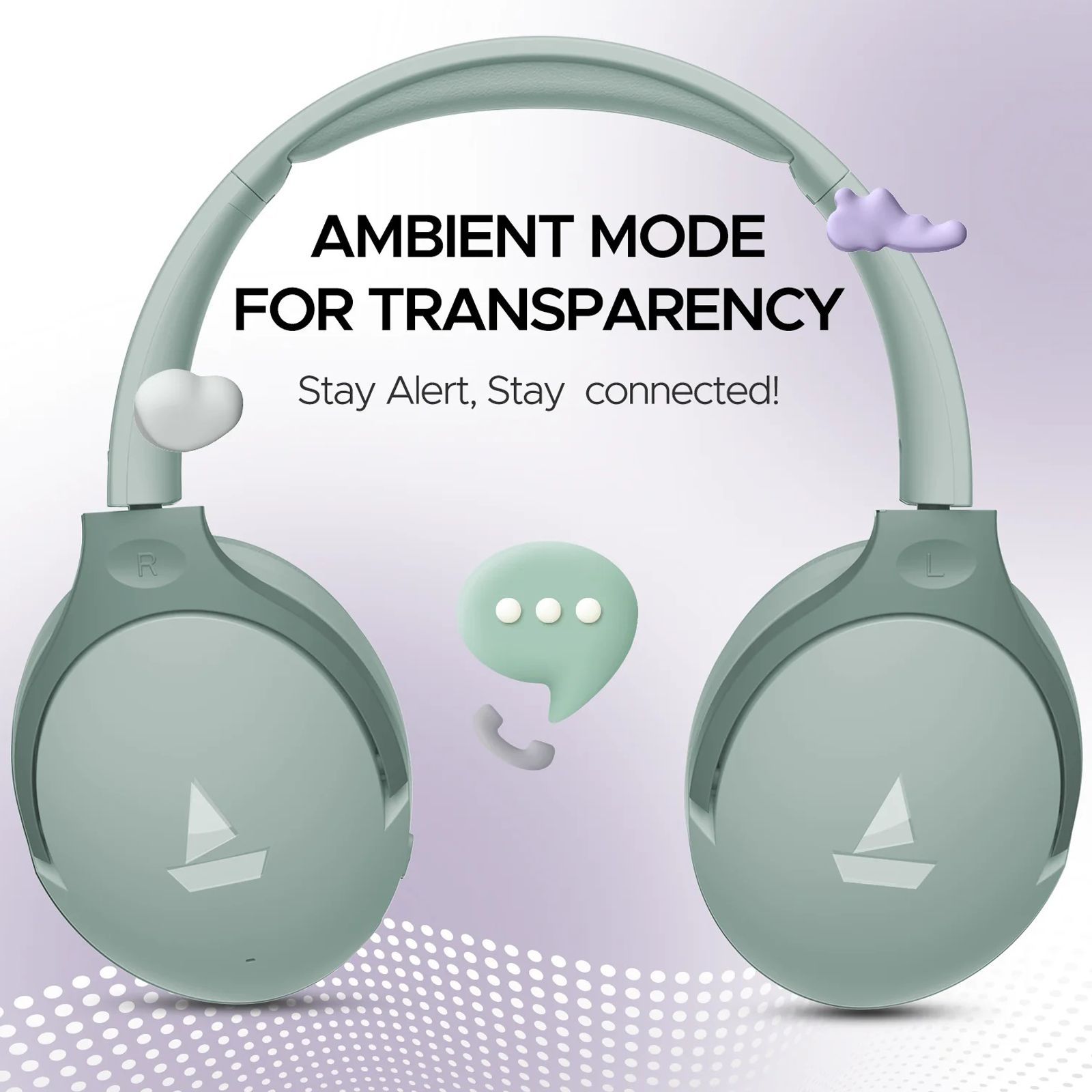 boAt Rockerz 551 ANC Bluetooth Headphone with Mic (ASAP Charge, Over Ear, Sage Green) boAt Rockerz 551 ANC Bluetooth Headphone with Mic (ASAP Charge, Over Ear, Sage Green)_3