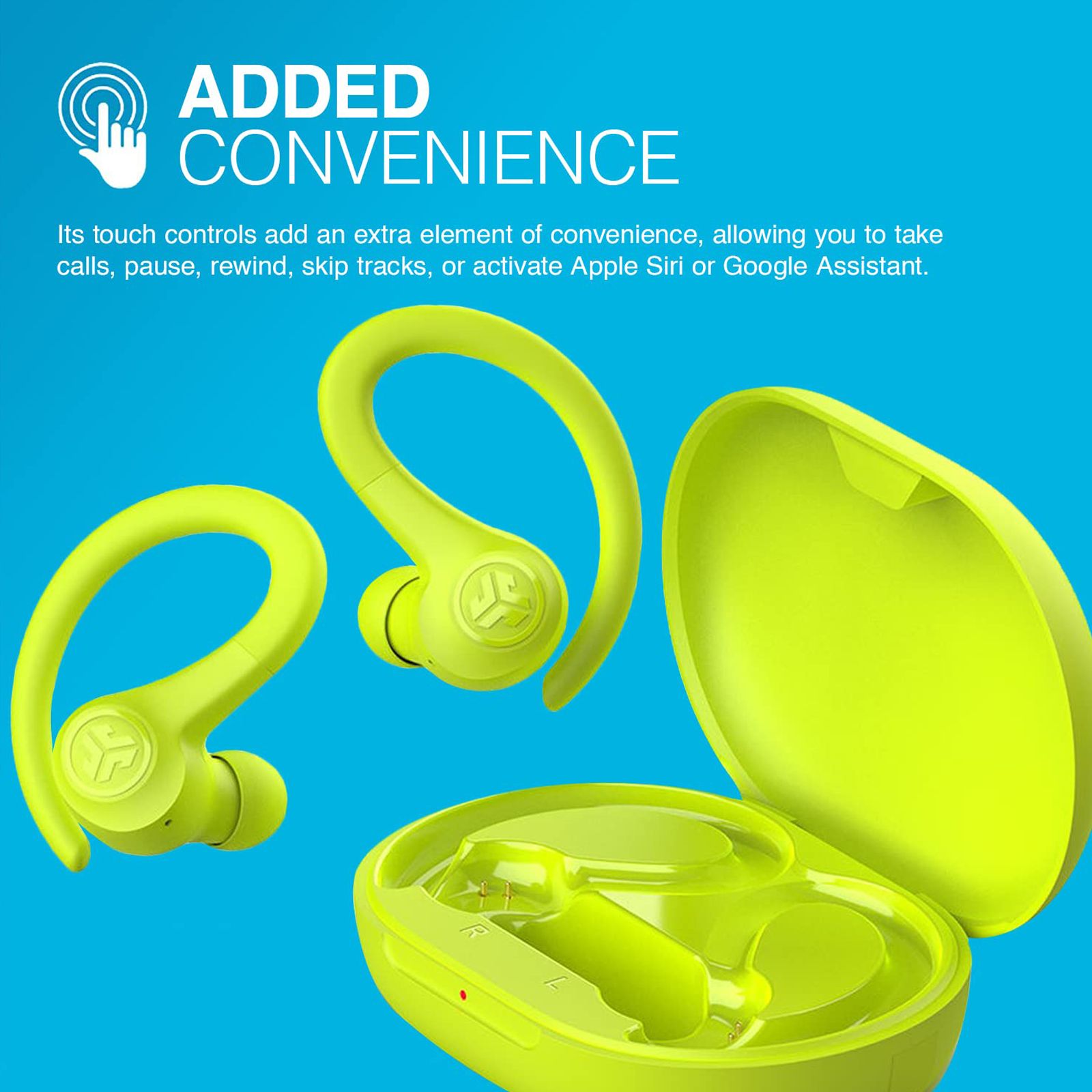 JLAB Go Air Sport TWS Earbuds with Active Noise Cancellation (IP55 Water Resistant, C3 Clear Calling, Yellow)_8