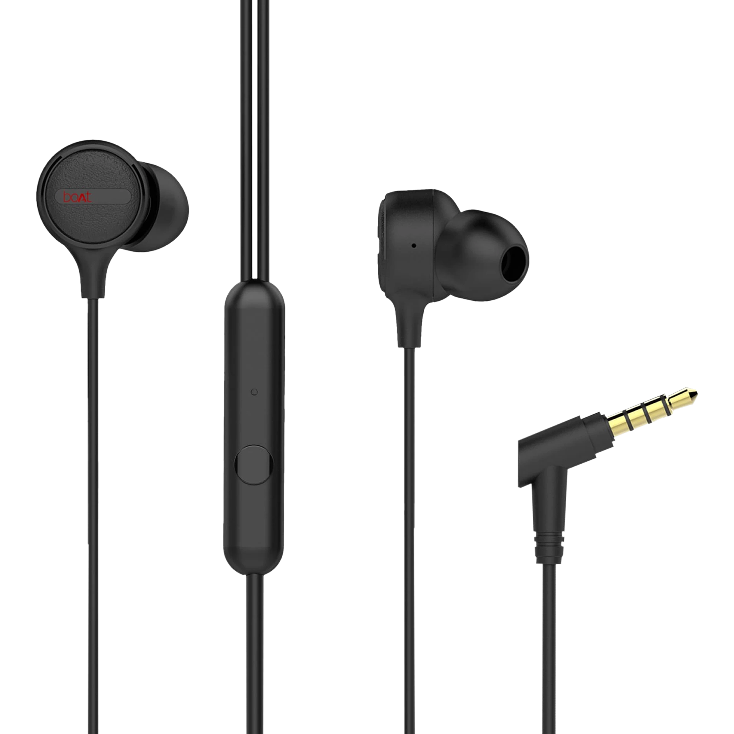 boAt BassHeads 103 Wired Earphone with Mic (In Ear, Black) boAt BassHeads 103 Wired Earphone with Mic (In Ear, Black)_1