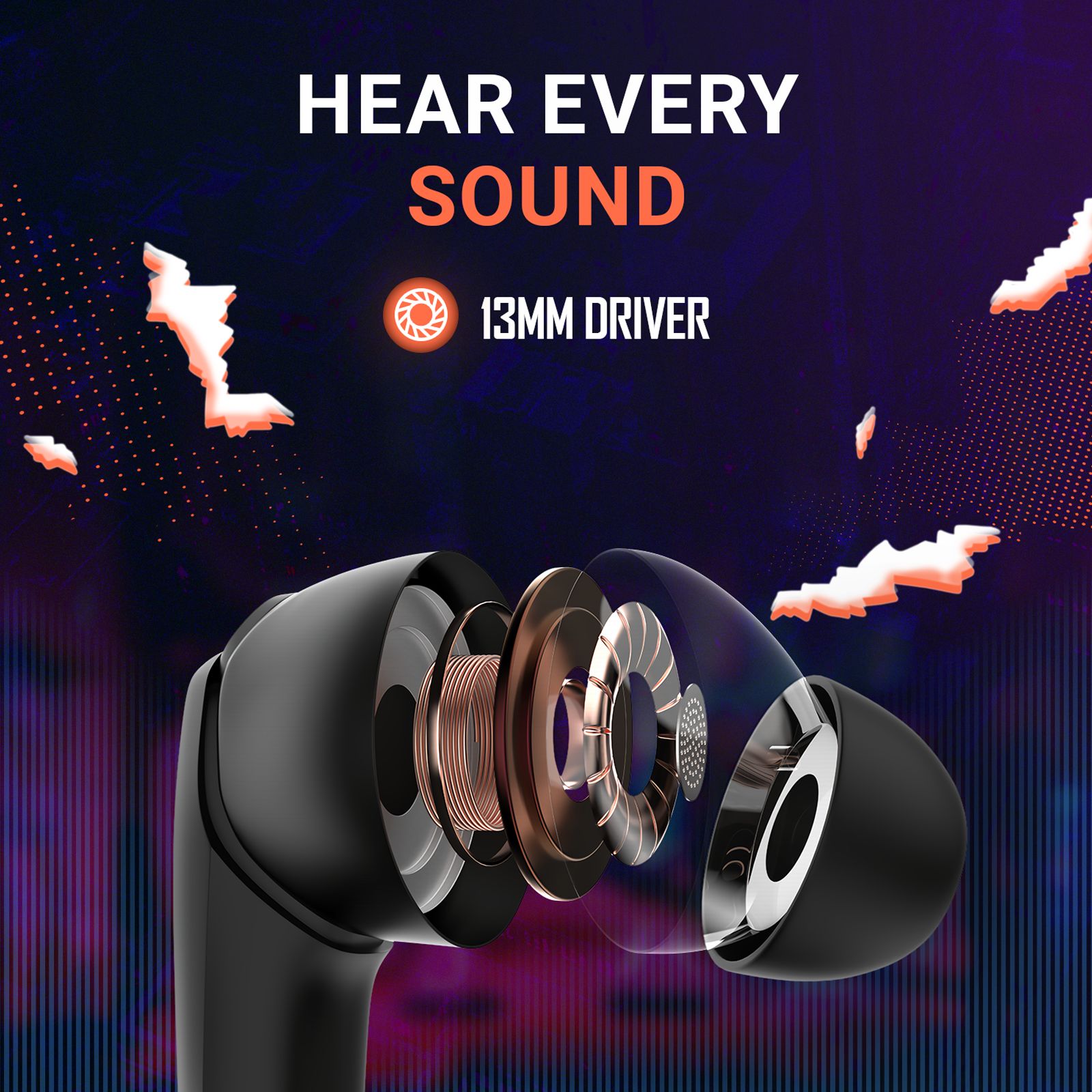 noise Buds Combat TWS Earbuds with Environmental Noise Cancellation (IPX5 Water Resistant, Insta Charge, Stealth Black)_8