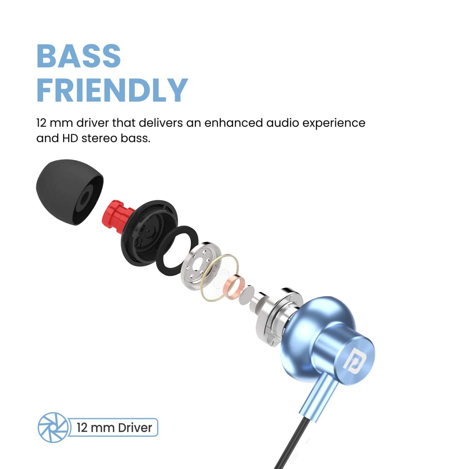 PORTRONICS Harmonics Z2 POR 1721 Neckband with Environmental Noise Cancellation (HD Stereo Bass, Sky Blue) PORTRONICS Harmonics Z2 POR 1721 Neckband with Environmental Noise Cancellation (HD Stereo Bass, Sky Blue)_8