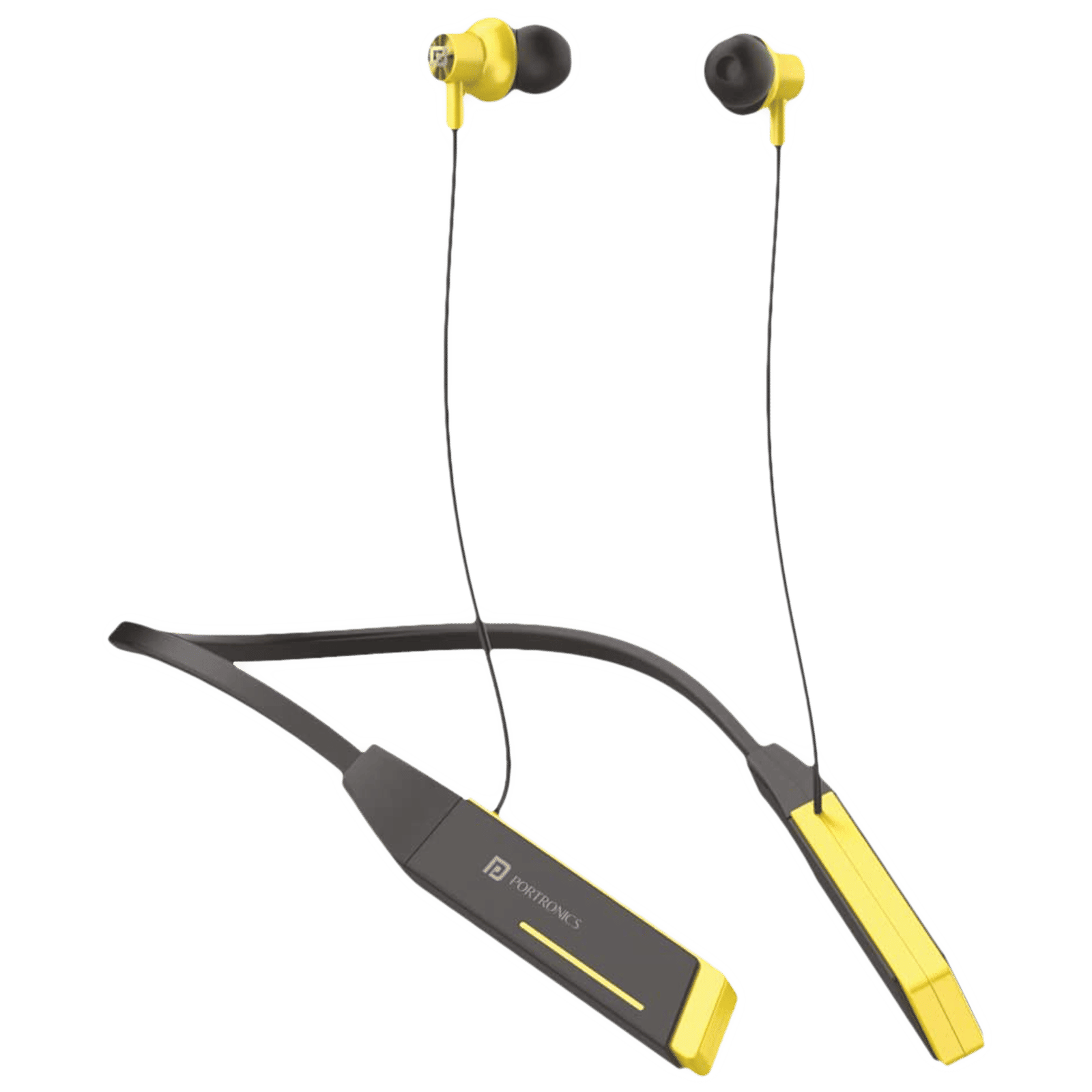 PORTRONICS Harmonics Z2 POR 1722 Neckband with Environmental Noise Cancellation (HD Stereo Bass, Yellow) PORTRONICS Harmonics Z2 POR 1722 Neckband with Environmental Noise Cancellation (HD Stereo Bass, Yellow)_1