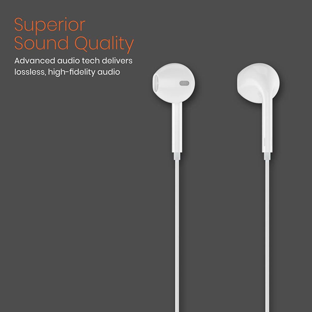 PORTRONICS Conch 40 POR 1421 Wired Earphone with Mic (In Ear, White) PORTRONICS Conch 40 POR 1421 Wired Earphone with Mic (In Ear, White)_4