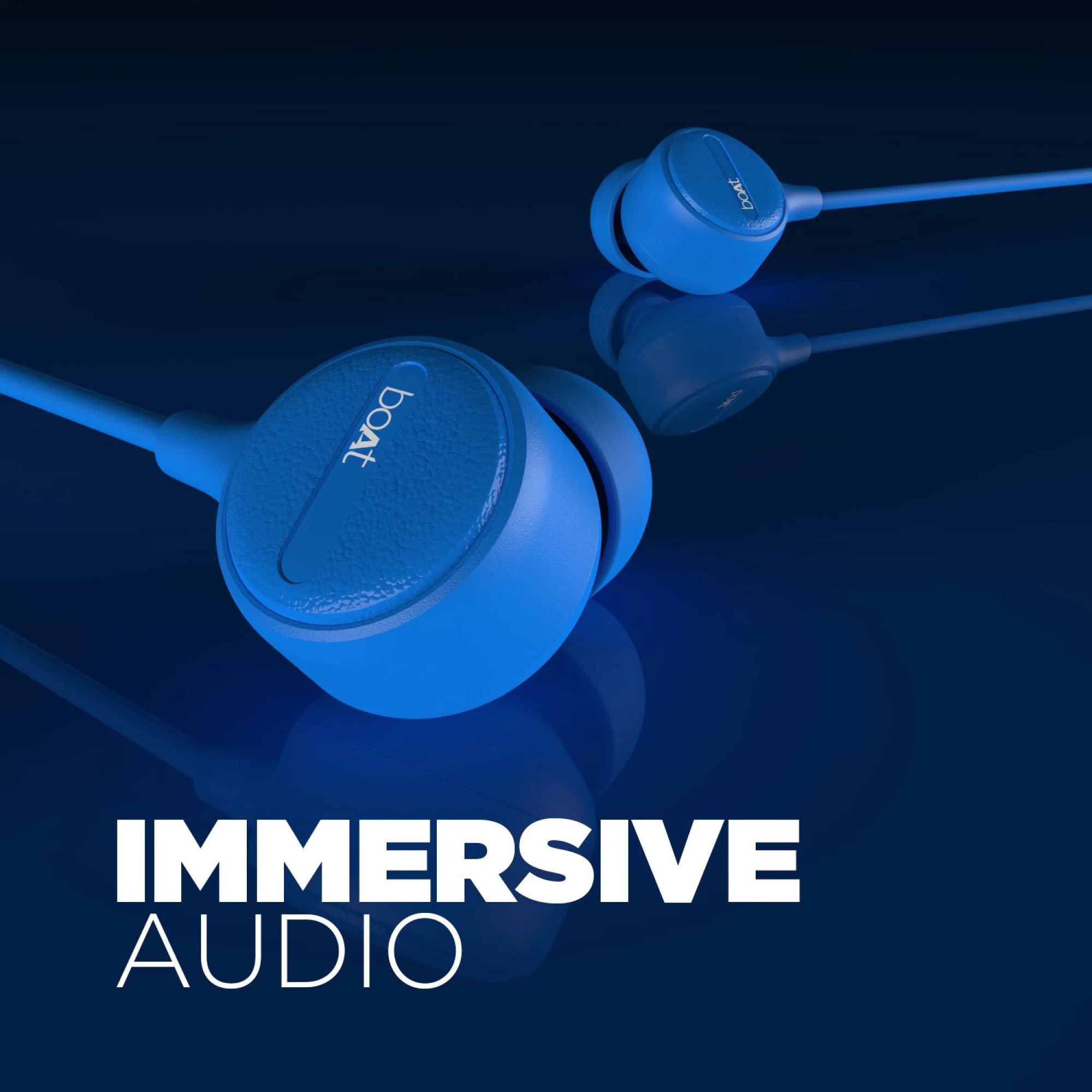 boAt BassHeads 103 Wired Earphone with Mic (In Ear, Blue) boAt BassHeads 103 Wired Earphone with Mic (In Ear, Blue)_3