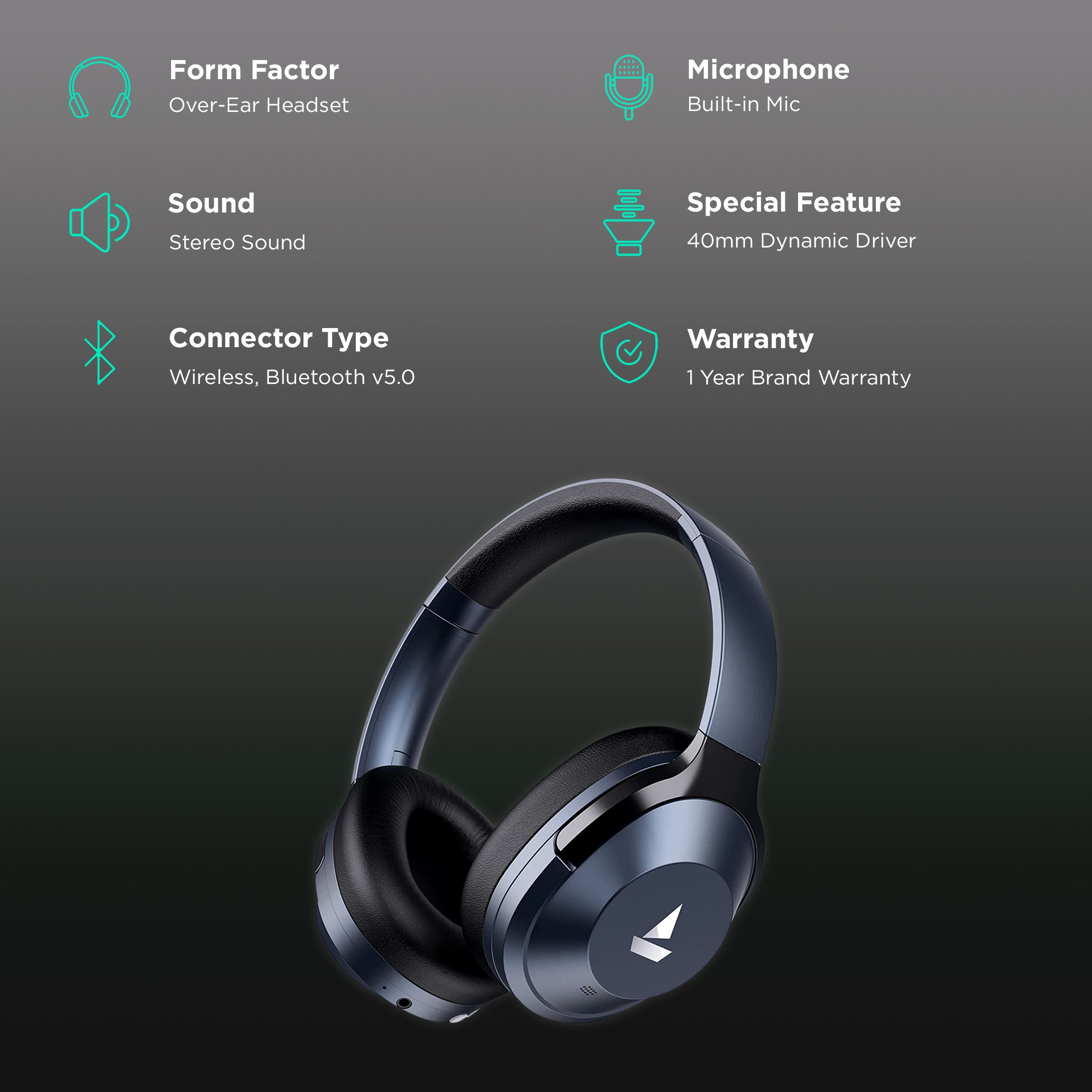 boAt Nirvanaa 751 ANC Bluetooth Headphone with Mic (Google Assistant Enabled, Over Ear, Bold Blue) boAt Nirvanaa 751 ANC Bluetooth Headphone with Mic (Google Assistant Enabled, Over Ear, Bold Blue)_2