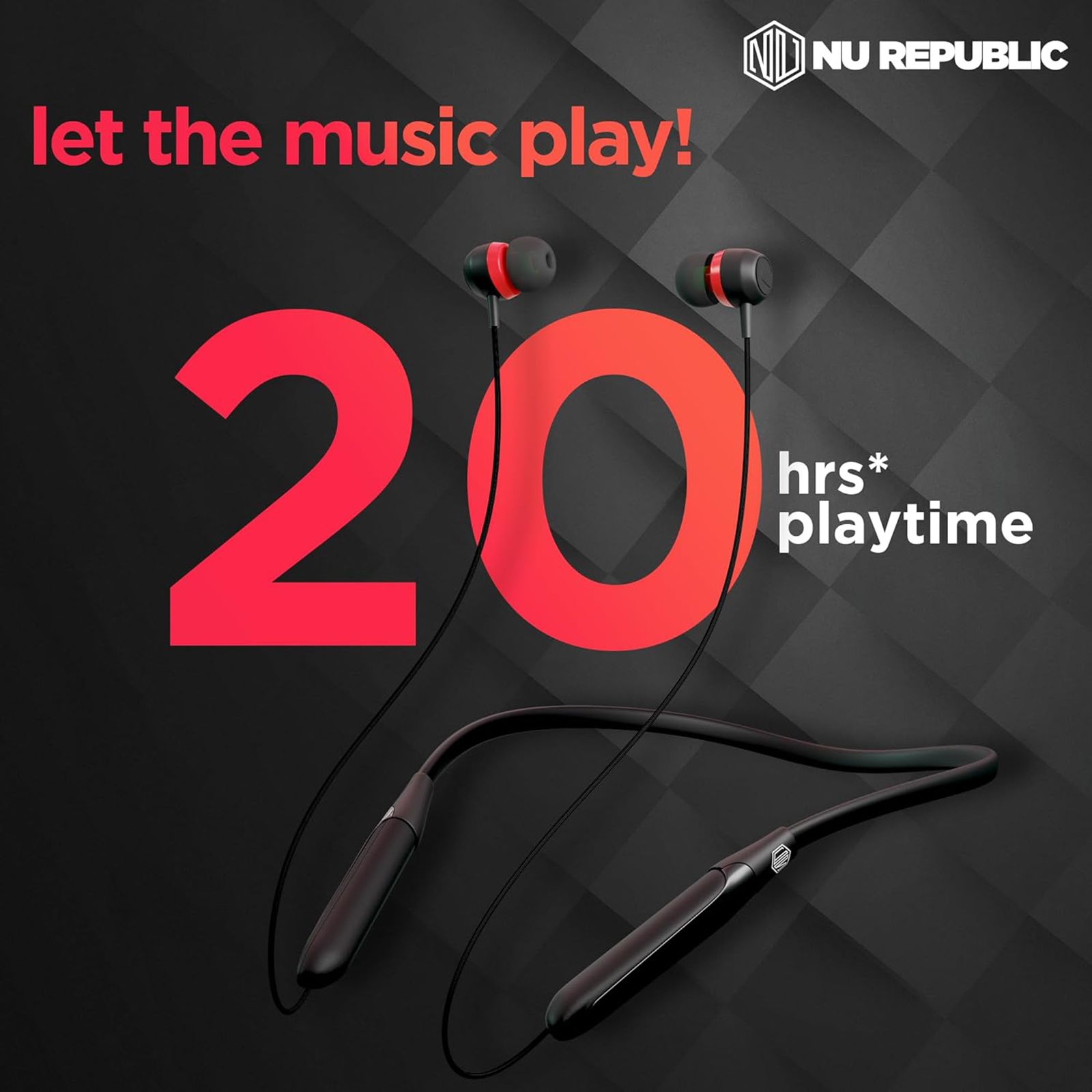 Nu Republic Jive J2 Neckband with Passive Noise Isolation ( X-Bass Technology, Red) Nu Republic Jive J2 Neckband with Passive Noise Isolation ( X-Bass Technology, Red)_12
