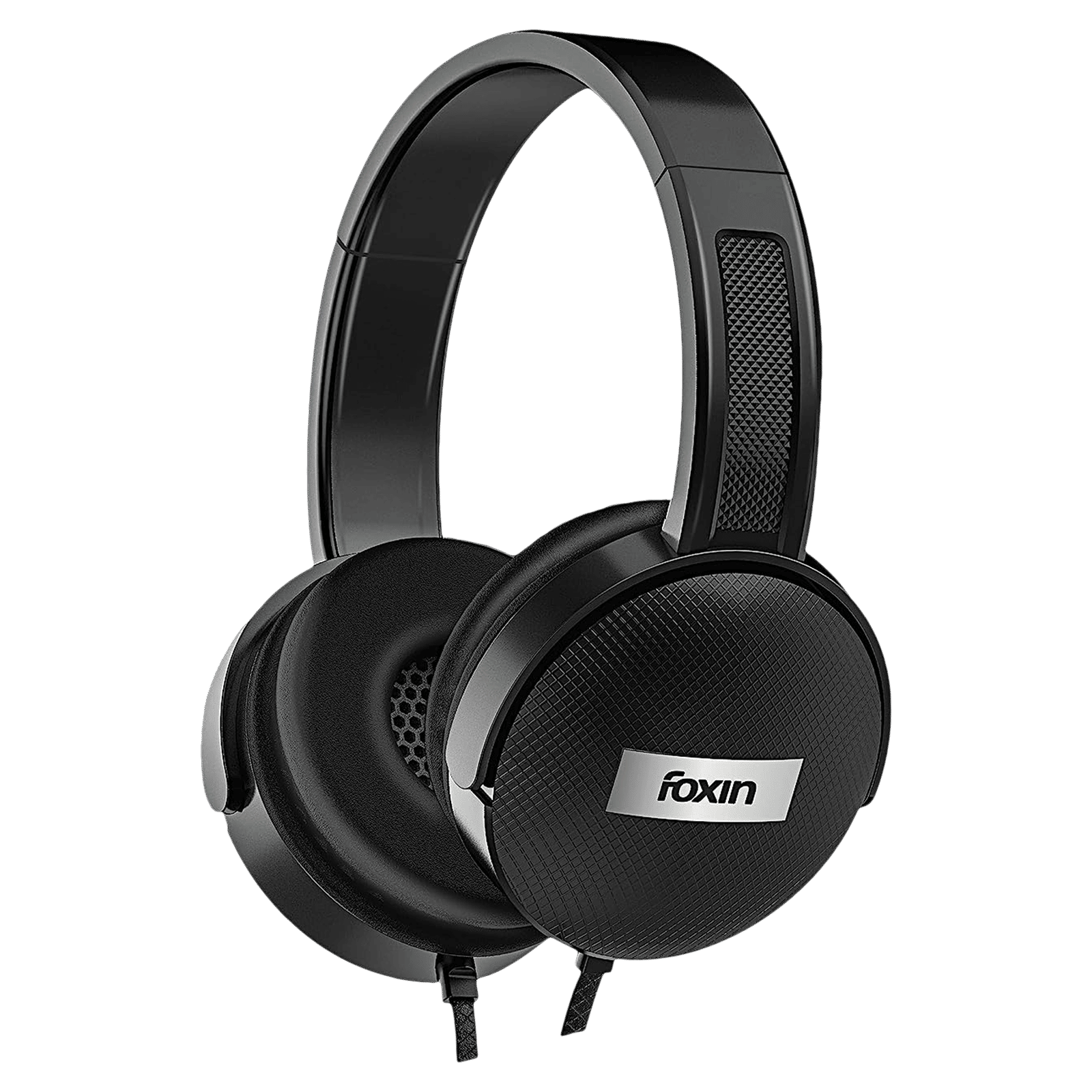 Foxin FHM-306 FOXHED0120 Wired Headphone with Mic (Over-Ear, Black) Foxin FHM-306 FOXHED0120 Wired Headphone with Mic (Over-Ear, Black)_1