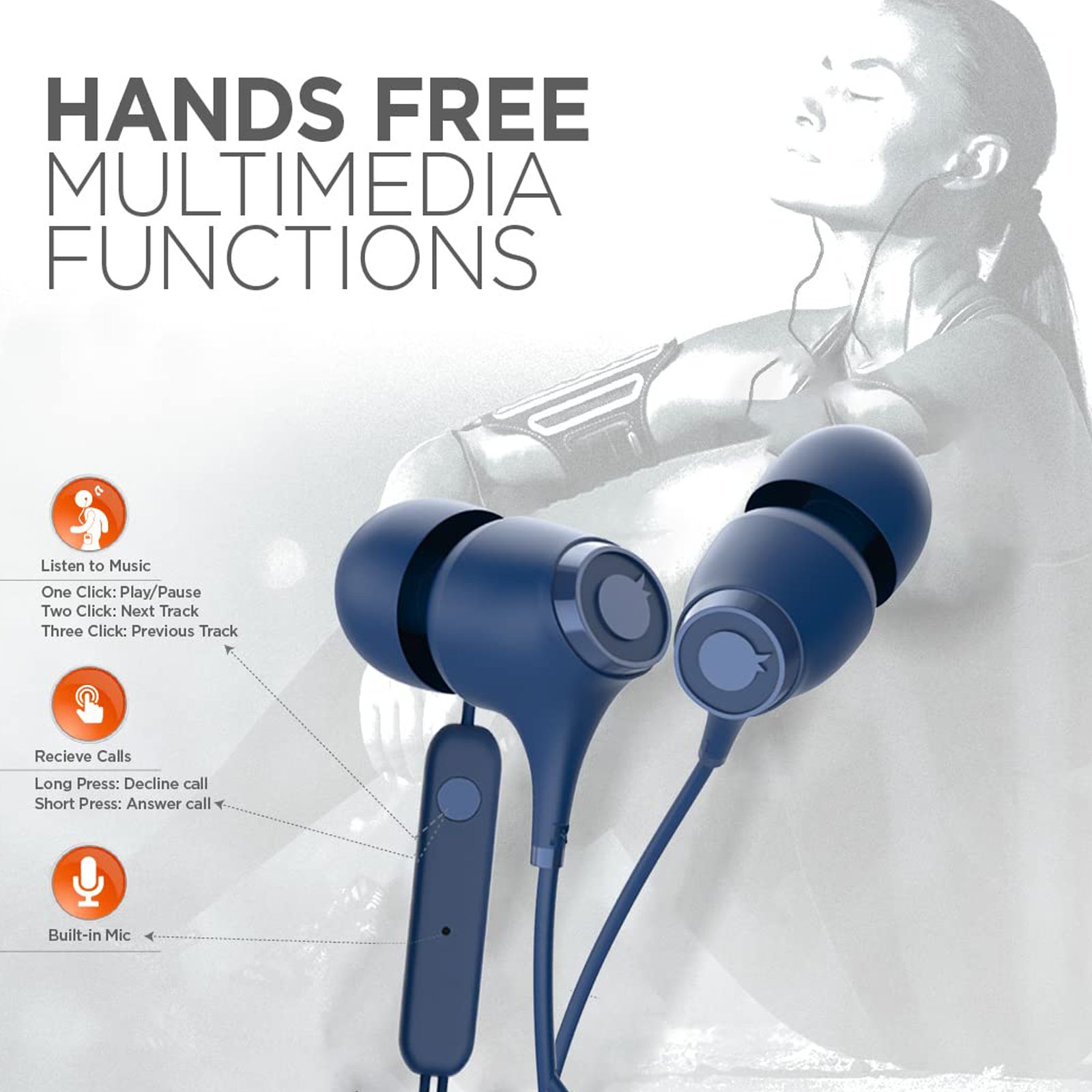 Blaupunkt EM01 Wired Earphone with Mic (In Ear, Blue) Blaupunkt EM01 Wired Earphone with Mic (In Ear, Blue)_5