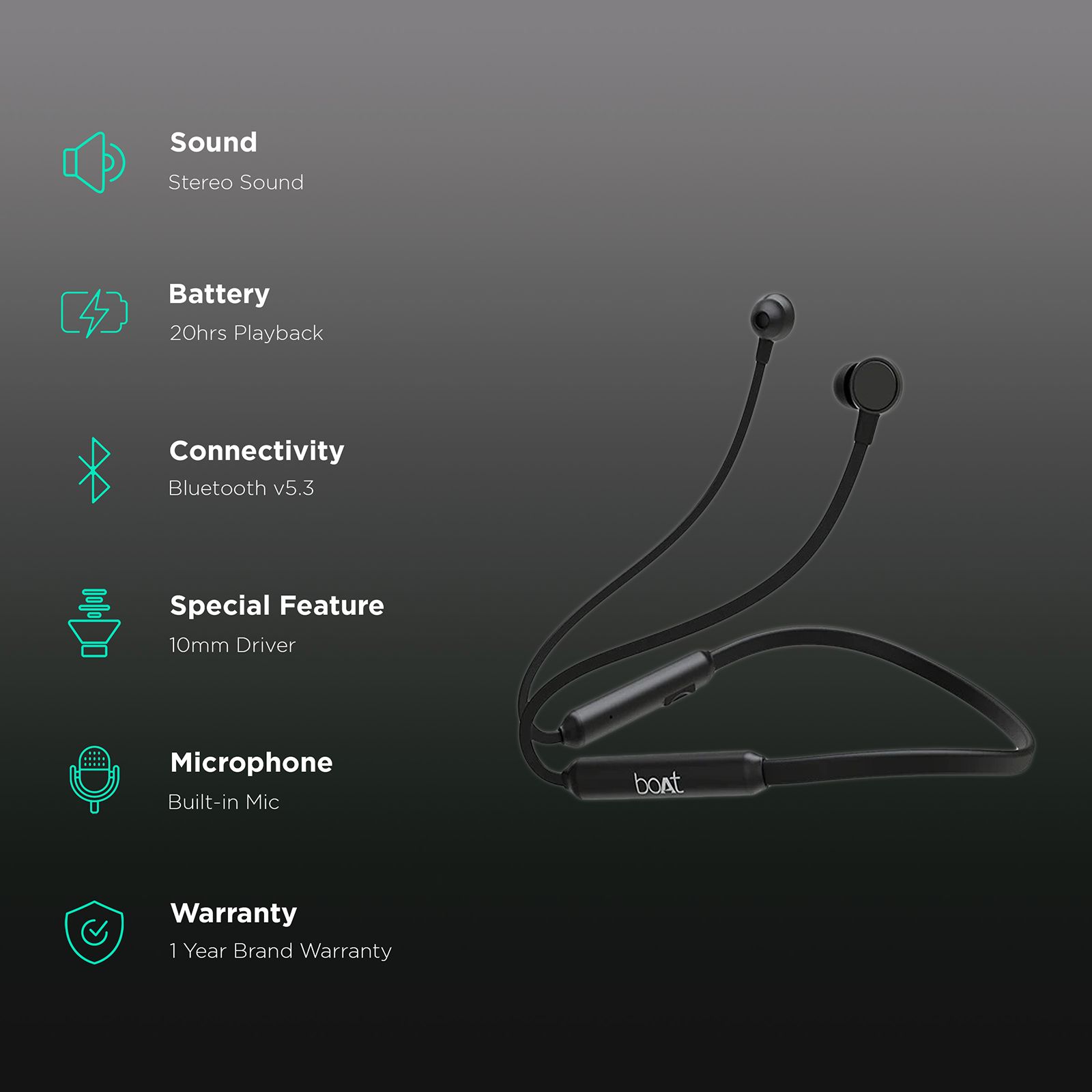 boAt Rockerz 103 Pro Neckband with Environmental Noise Cancellation (IPX4 Water Resistant, ASAP Charge, Fusion Black)_2