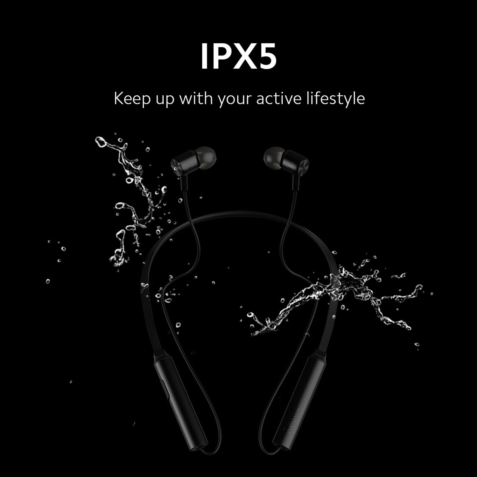 Redmi Sonic Bass 2 INLYEJ03LS Neckband with Environmental Noise Cancellation (IPX5 Water Resistant, Quick Charge, Black) Redmi Sonic Bass 2 INLYEJ03LS Neckband with Environmental Noise Cancellation (IPX5 Water Resistant, Quick Charge, Black)_3