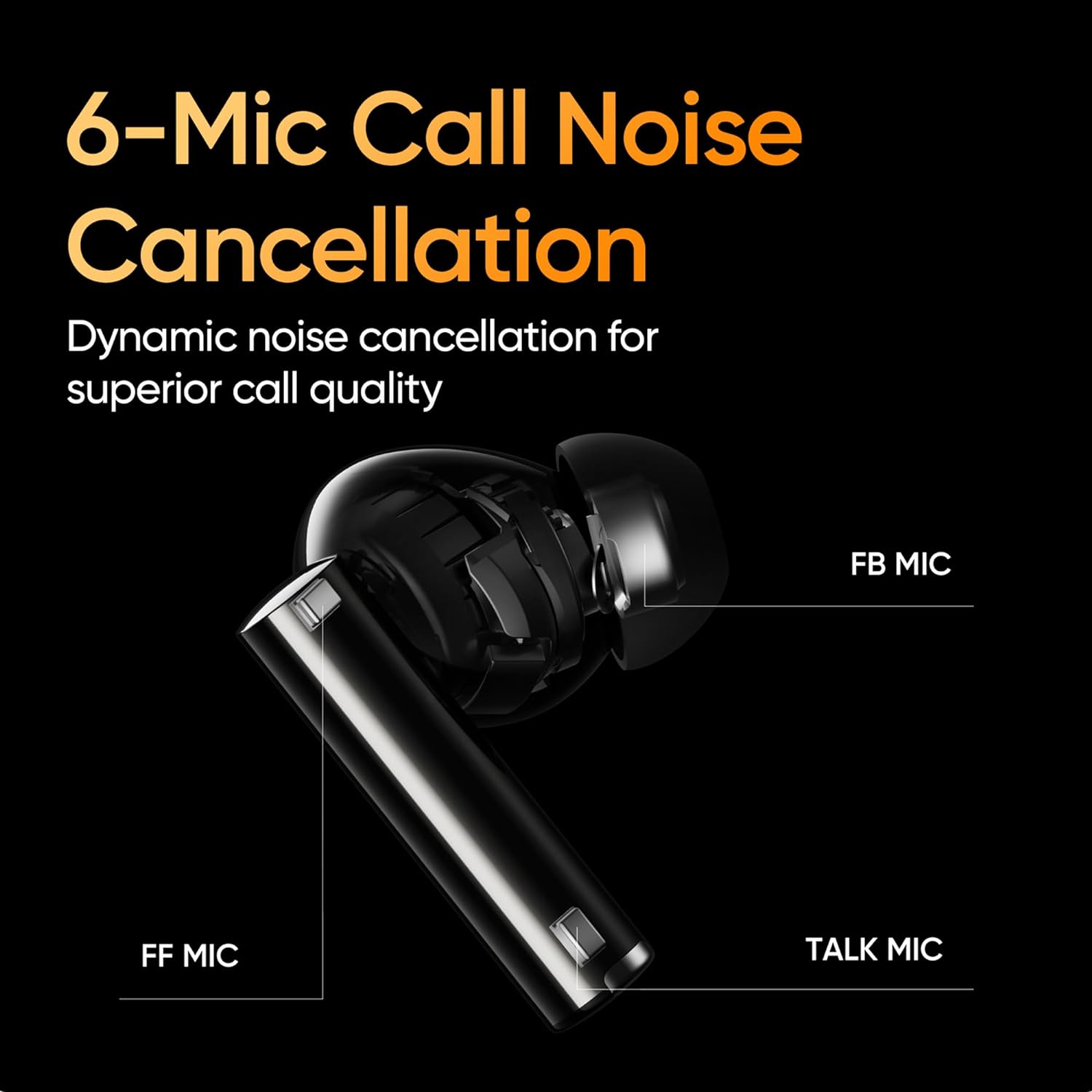 realme Buds Air 5 Pro RMA2120 TWS with Active Noise Cancellation (IPX5 Water Resistance, LDAC HD Audio Codec, Astral Black) realme Buds Air 5 Pro RMA2120 TWS with Active Noise Cancellation (IPX5 Water Resistance, LDAC HD Audio Codec, Astral Black)_9