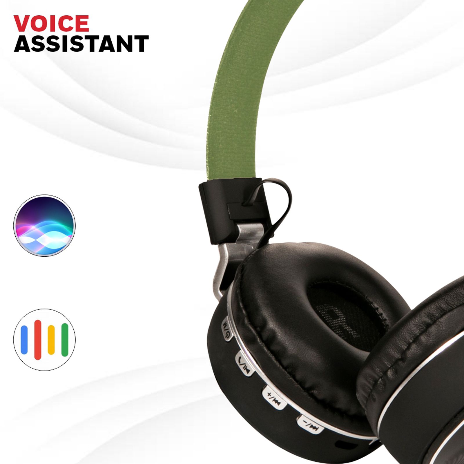Honeywell Moxie V10 Bluetooth Headphone with Mic (Google Assistant Enabled, Over Ear, Olive Green) Honeywell Moxie V10 Bluetooth Headphone with Mic (Google Assistant Enabled, Over Ear, Olive Green)_4